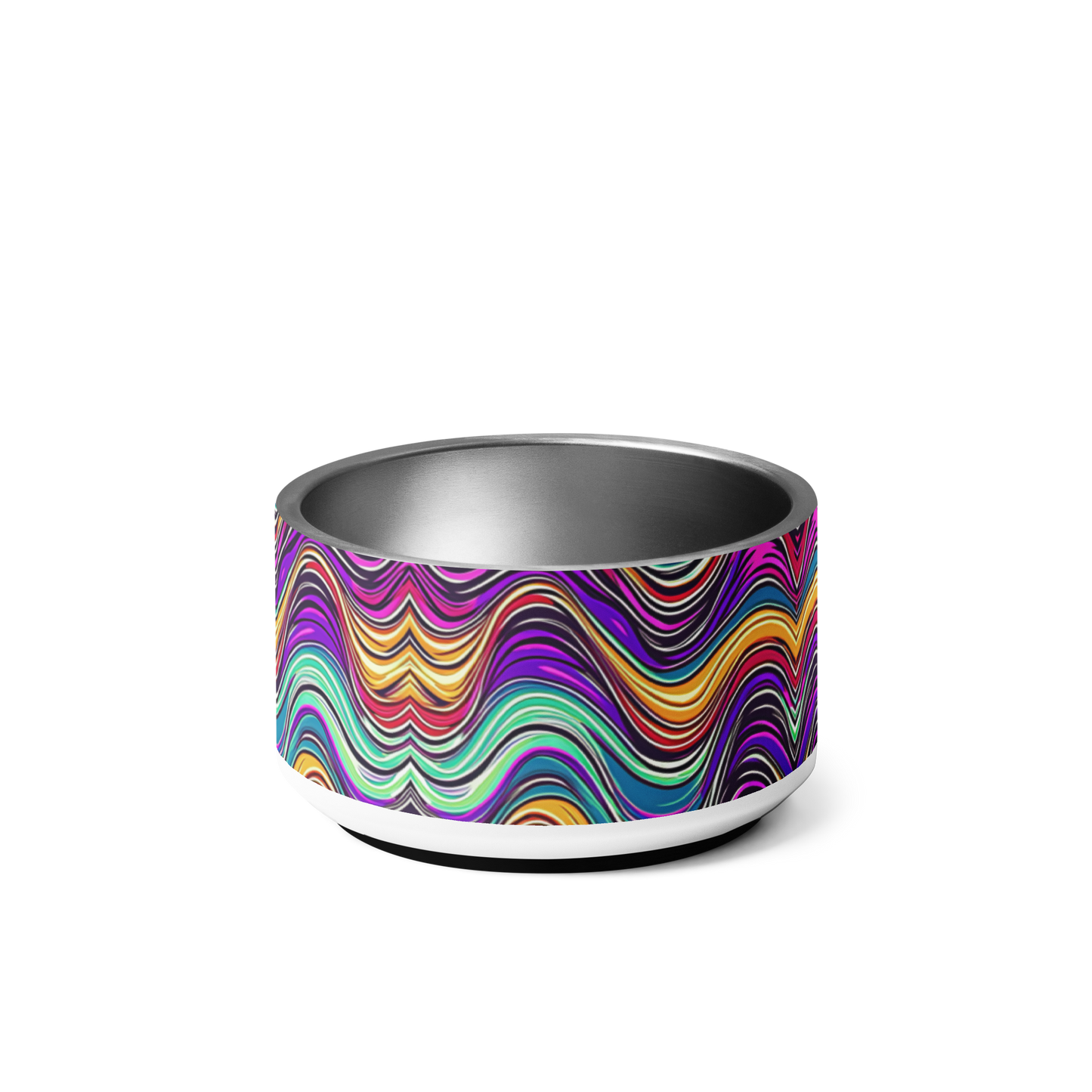 Cosmic Ripple Stainless Steel Pet Bowl