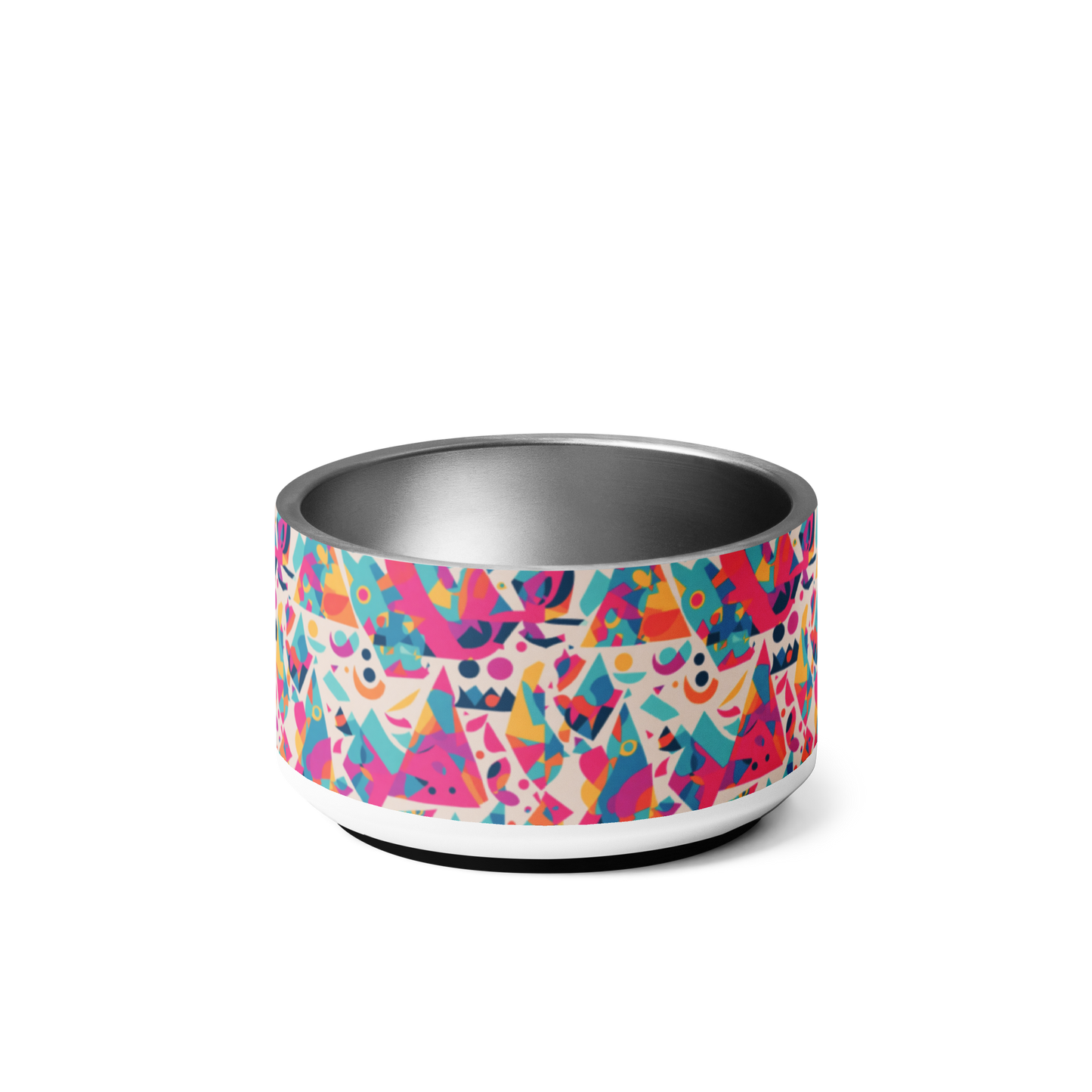 Edgy Elegance Stainless Steel Pet Bowl