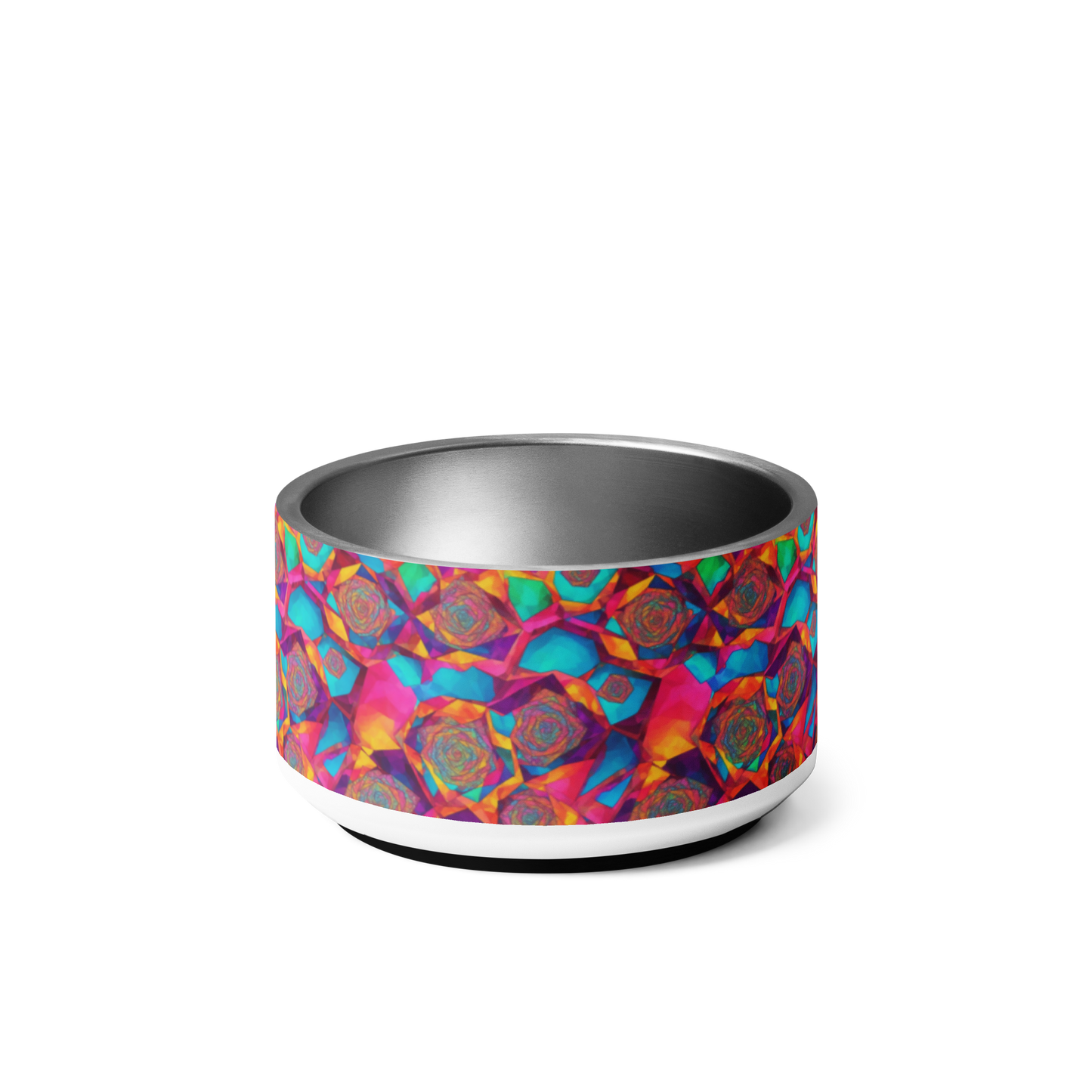 Hypnotic Harmony Stainless Steel Pet Bowl