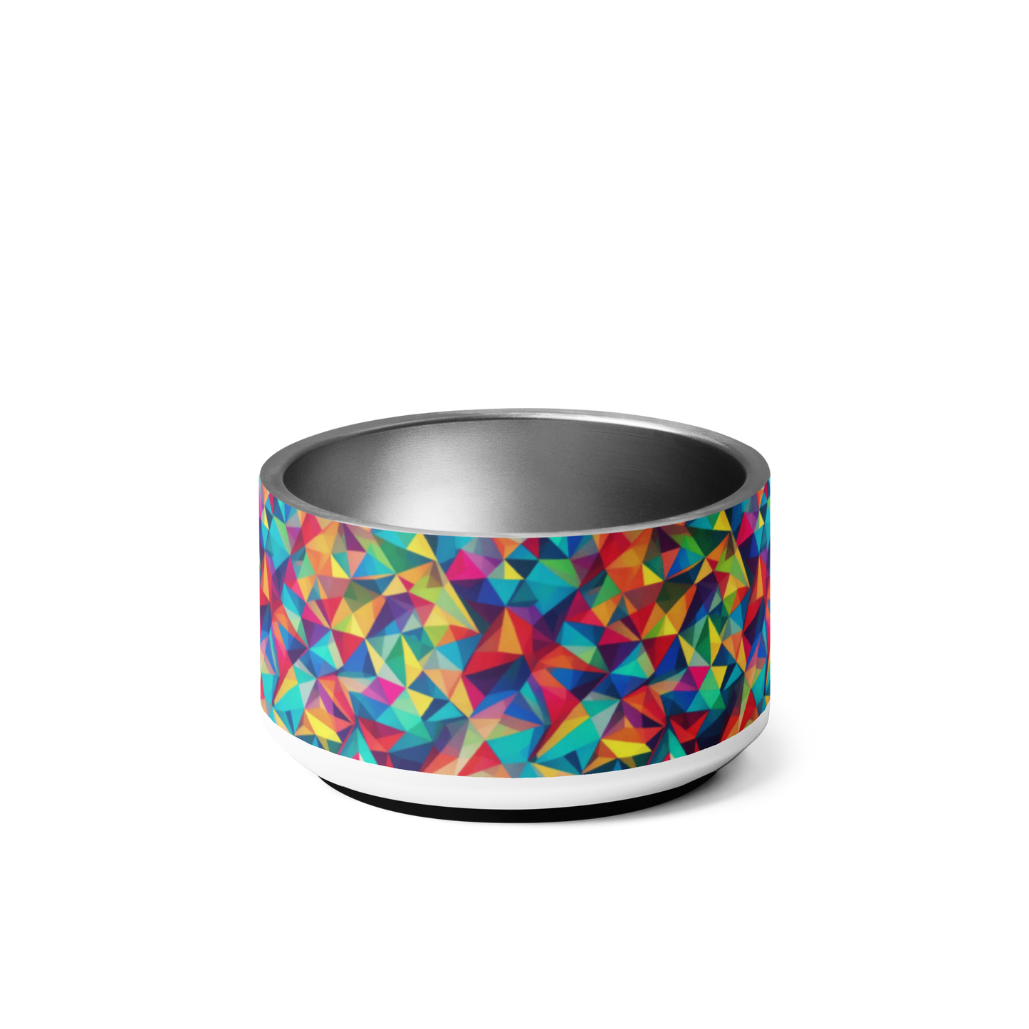 Neon Angles Stainless Steel Pet Bowl