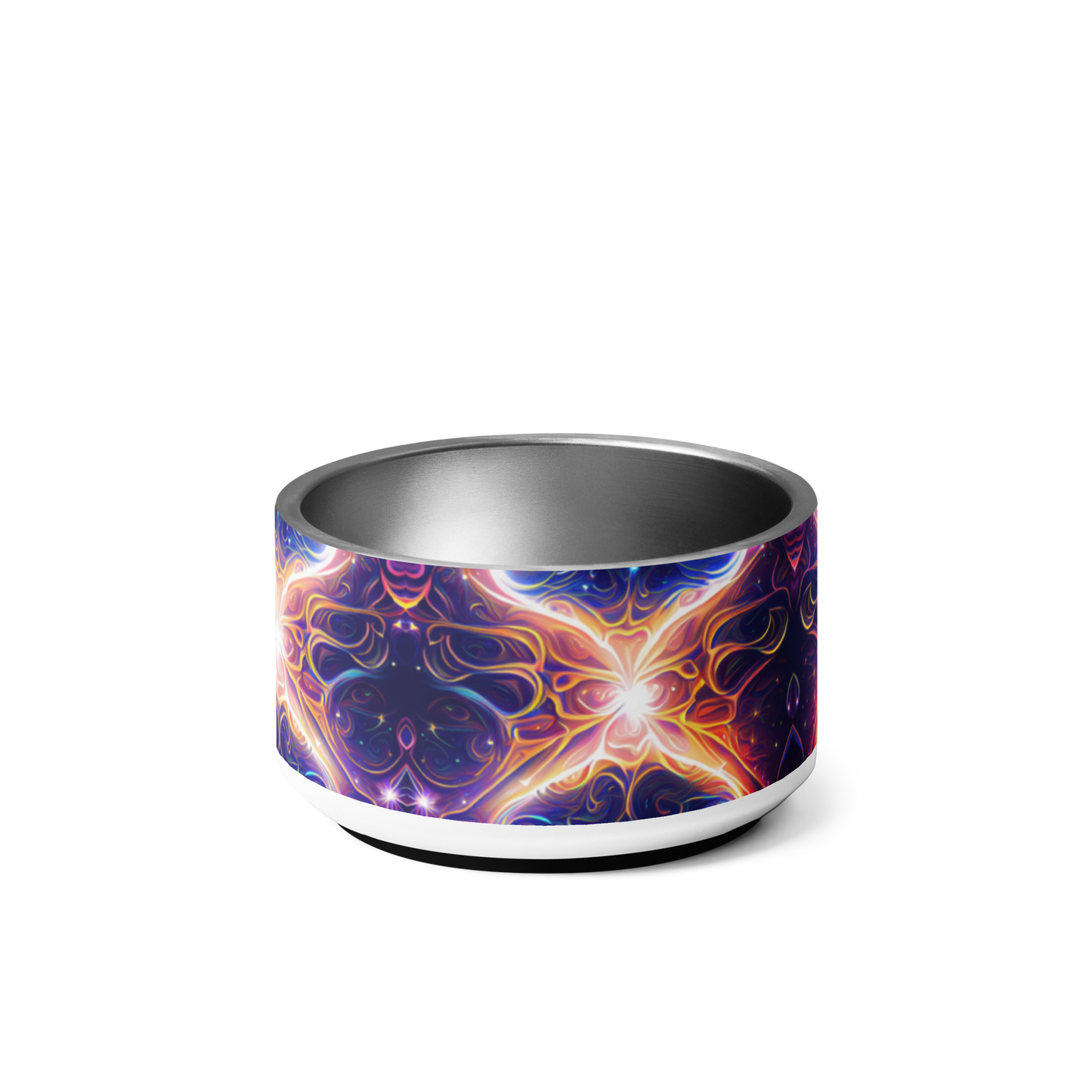 Neon Dreamscape Stainless Steel Pet Bowl