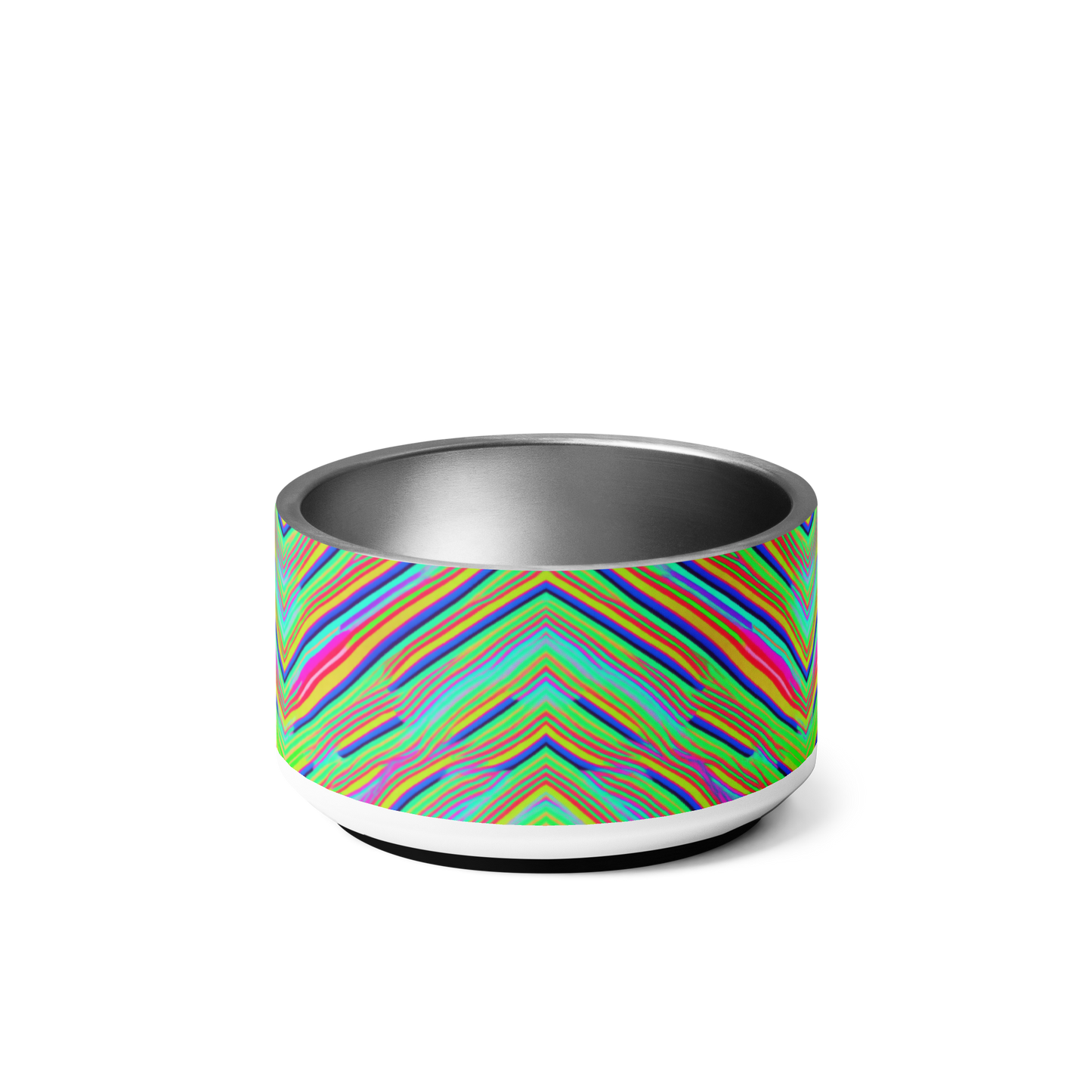 Neon Edges Stainless Steel Pet Bowl