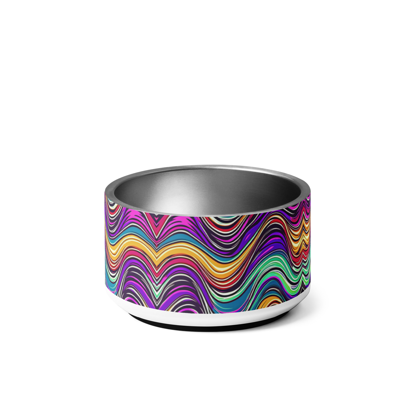 Cosmic Ripple Stainless Steel Pet Bowl