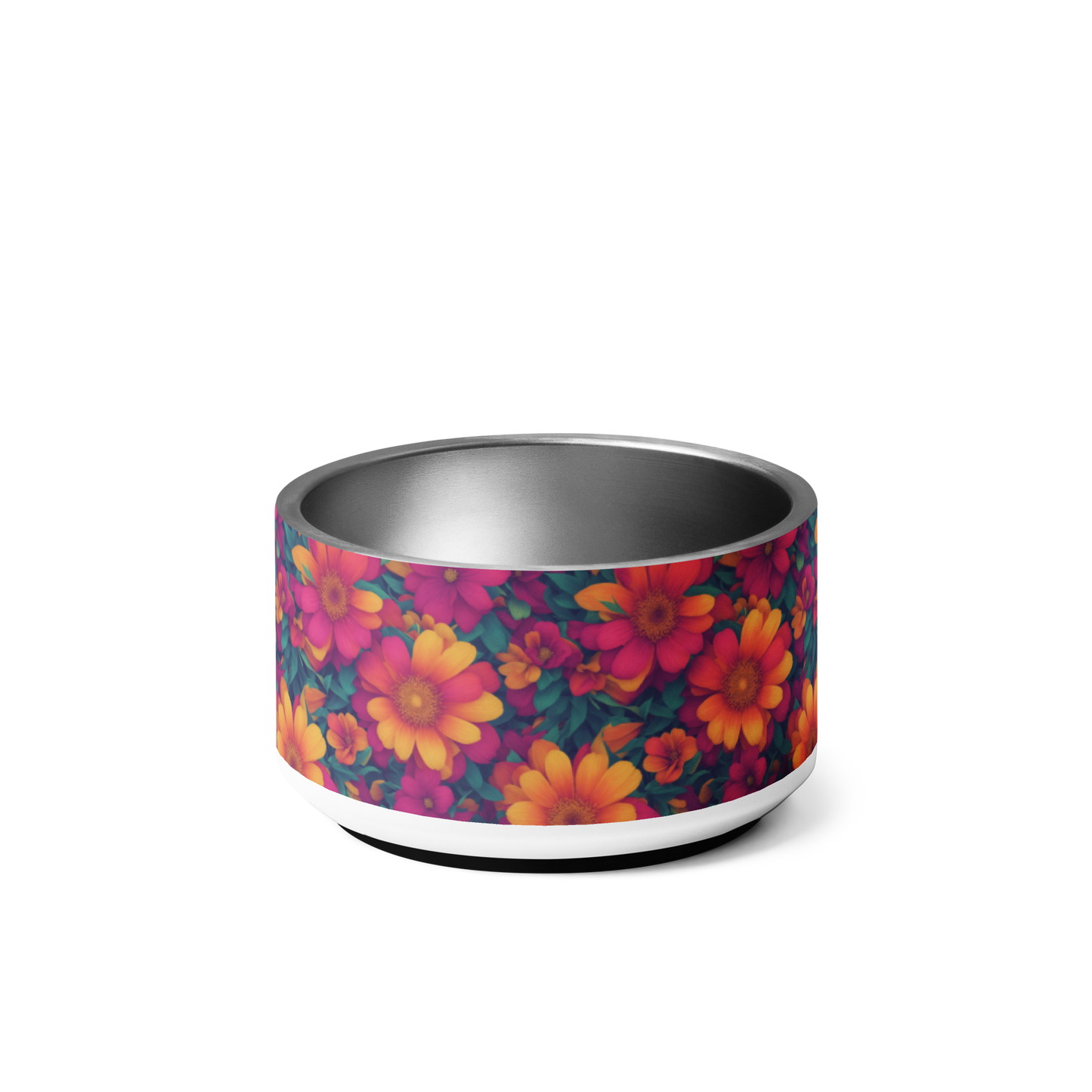 Daisy Delight Stainless Steel Pet Bowl