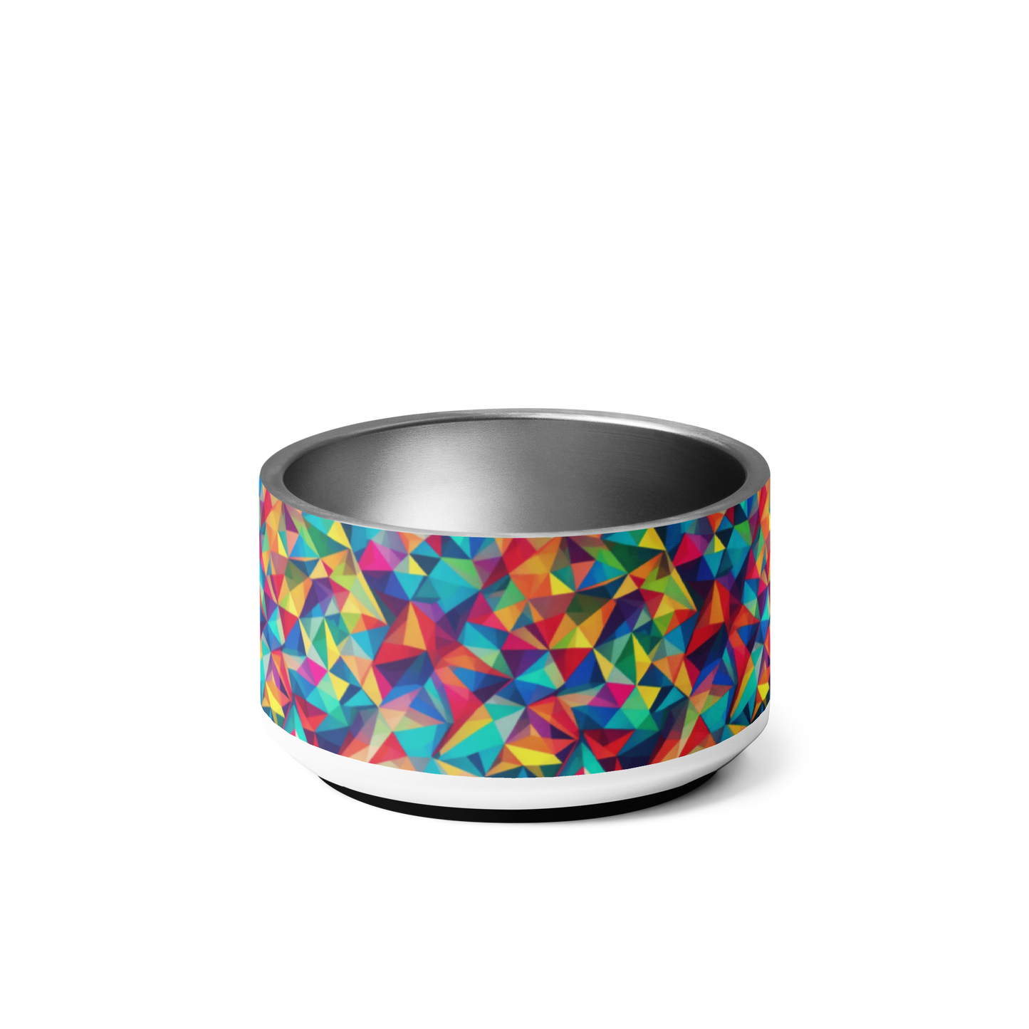 Neon Angles Stainless Steel Pet Bowl