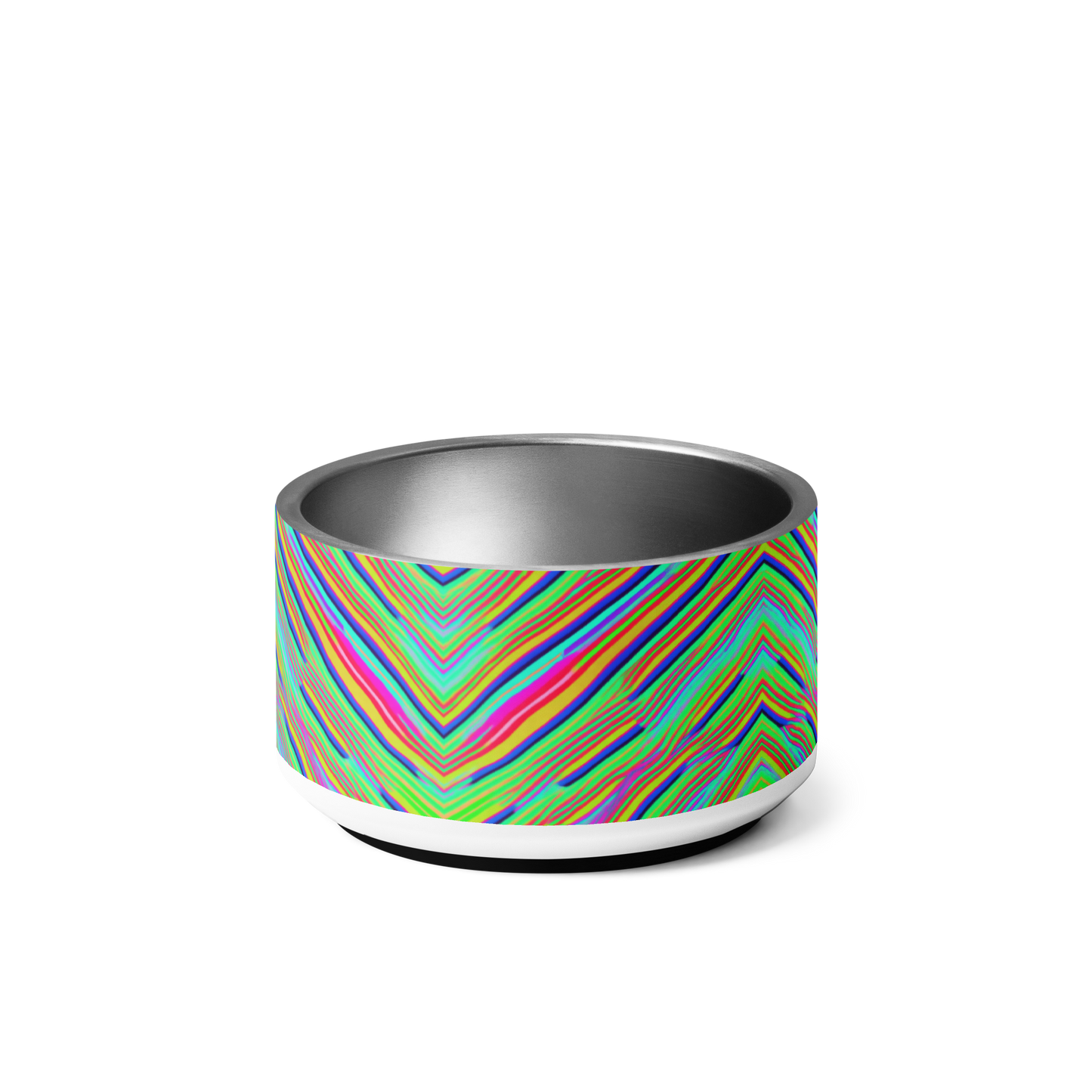 Neon Edges Stainless Steel Pet Bowl