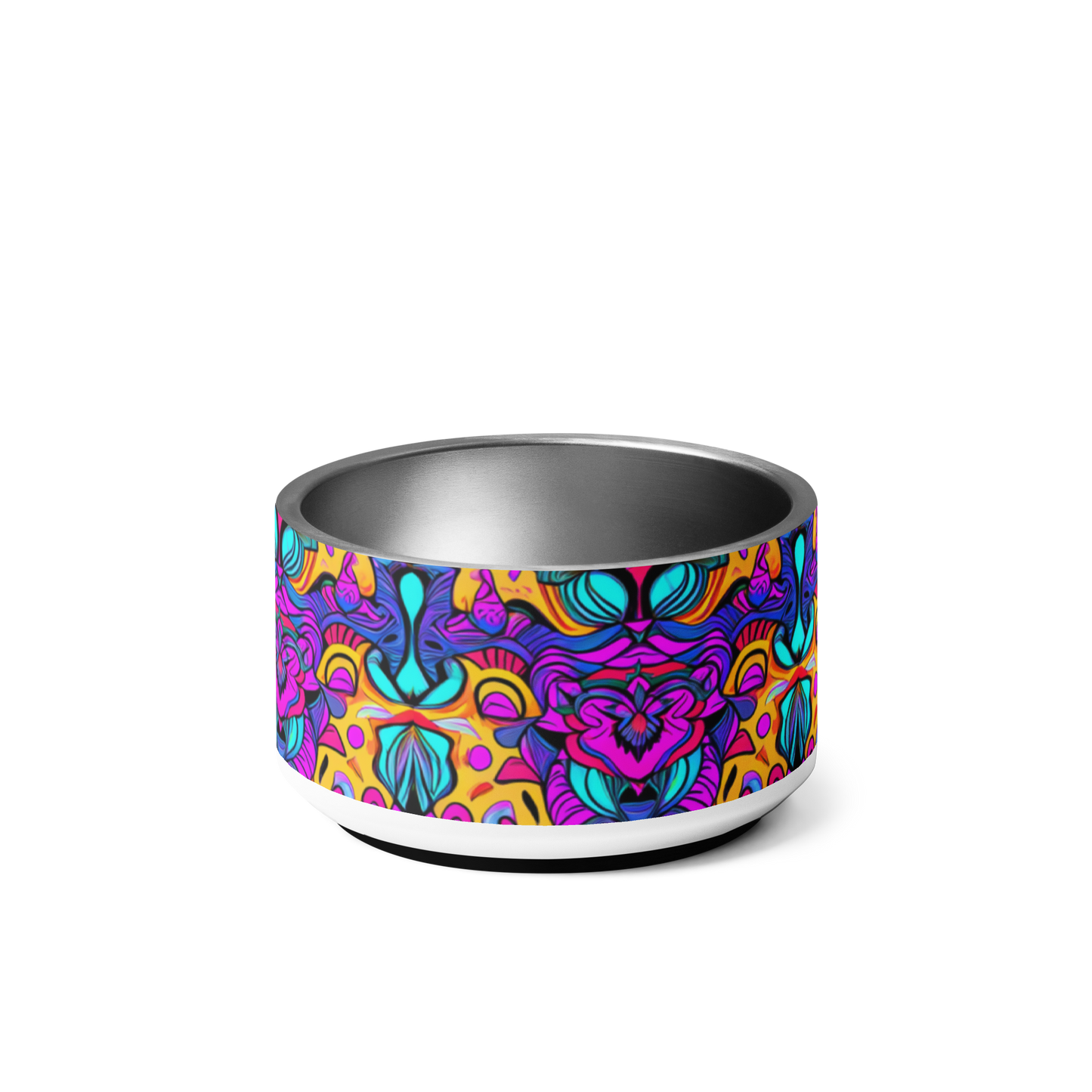 Vibrant Illusions Stainless Steel Pet Bowl