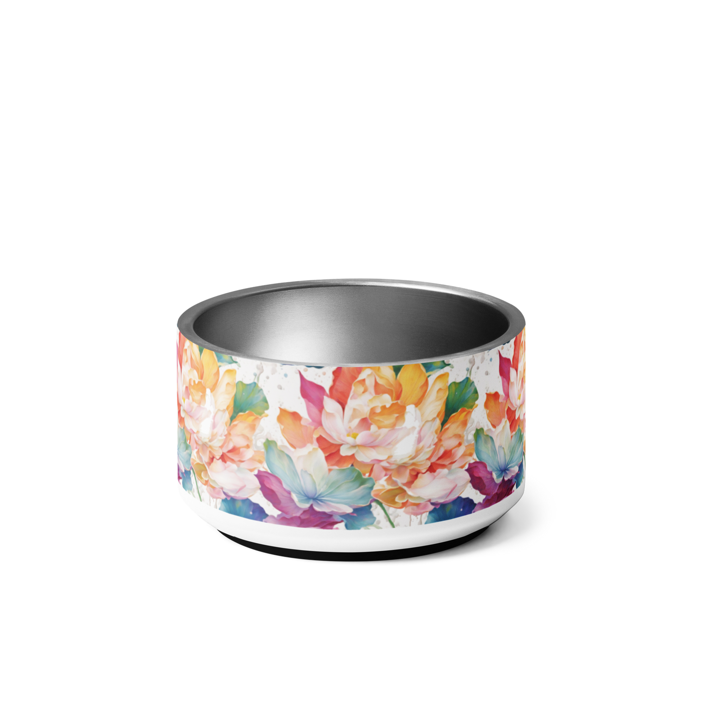 Botanical Bliss Stainless Steel Pet Bowl