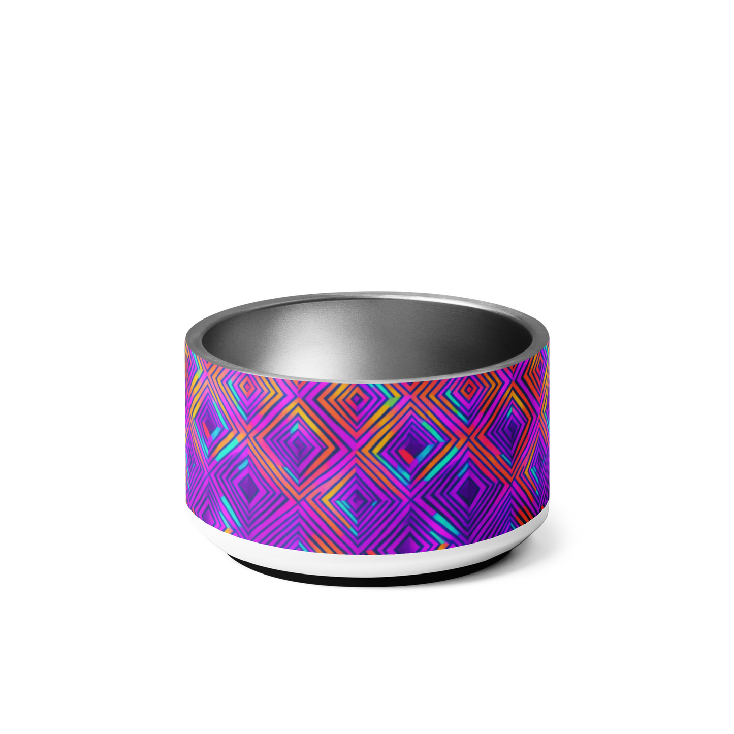 Color Gems Stainless Steel Pet Bowl