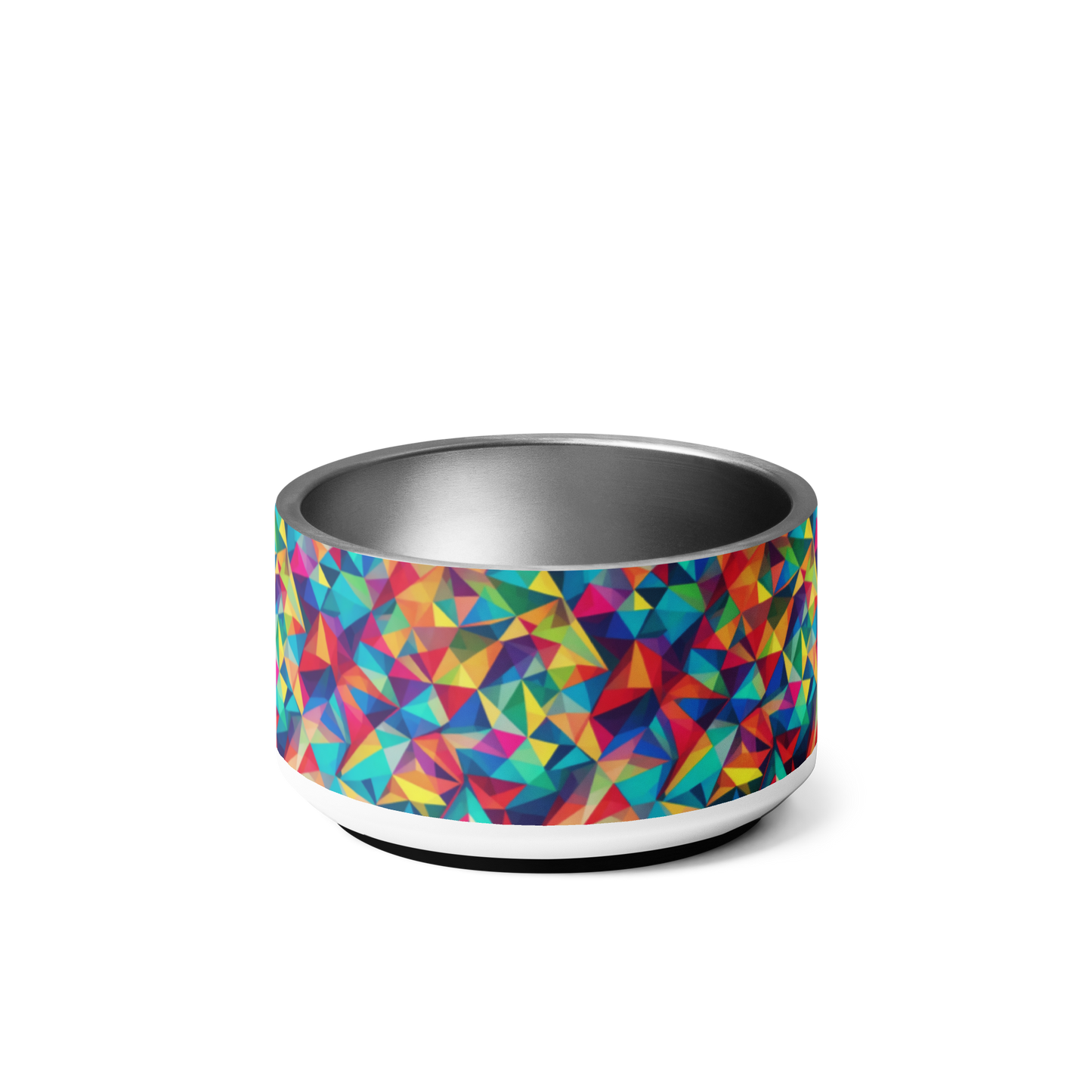 Neon Angles Stainless Steel Pet Bowl