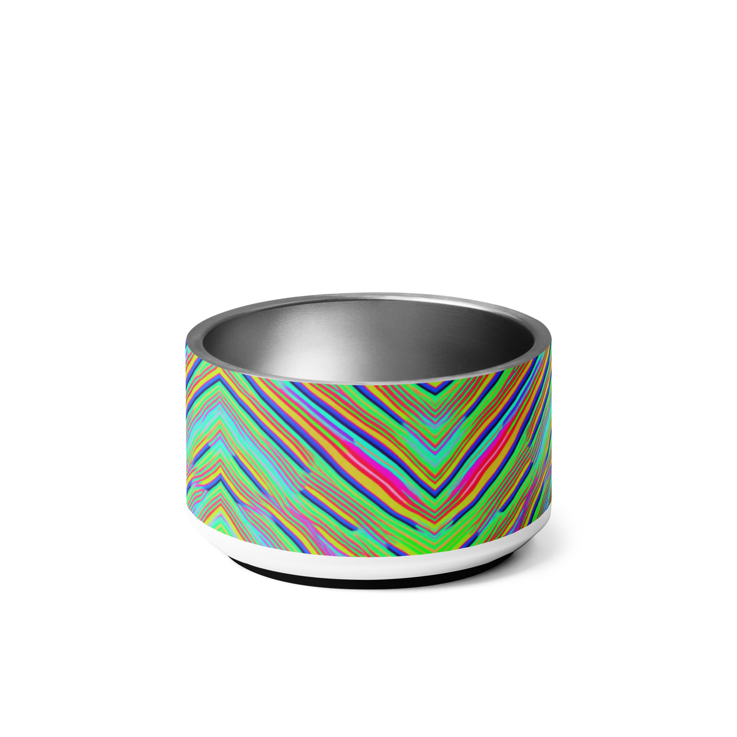 Neon Edges Stainless Steel Pet Bowl