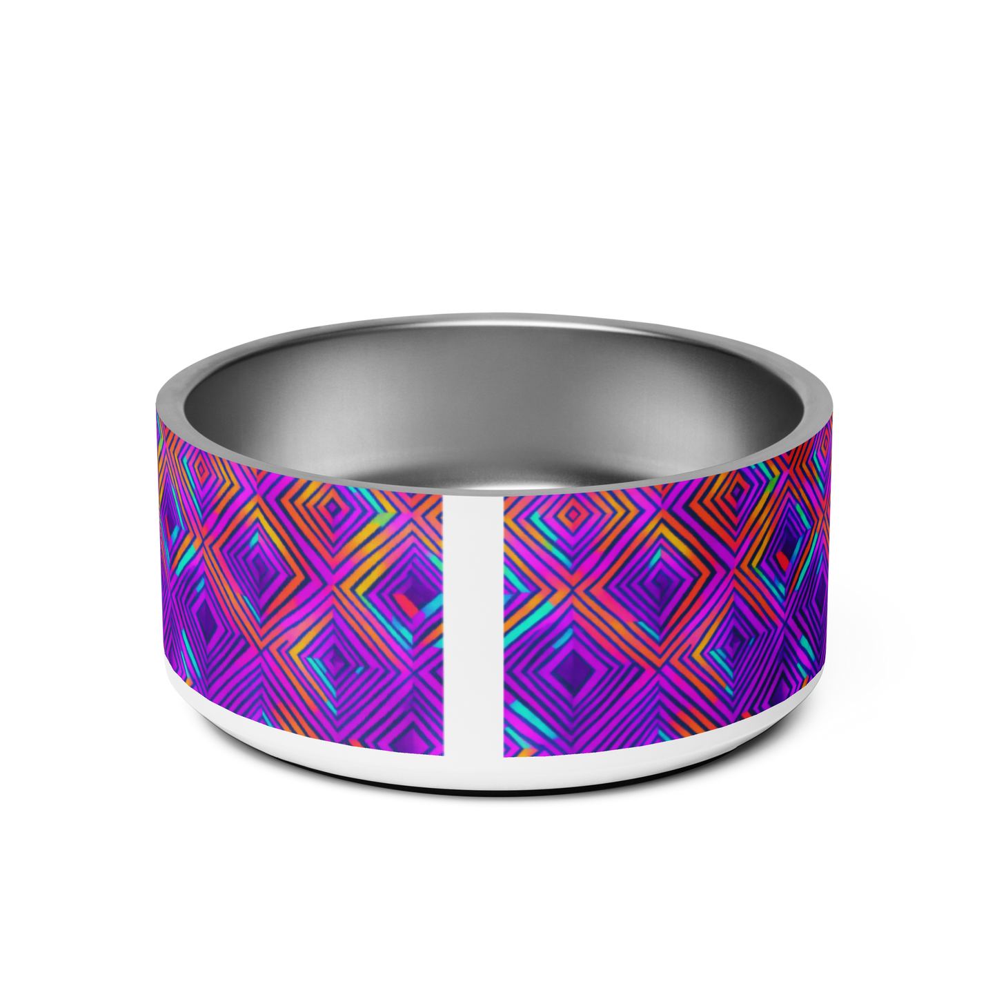 Color Gems Stainless Steel Pet Bowl