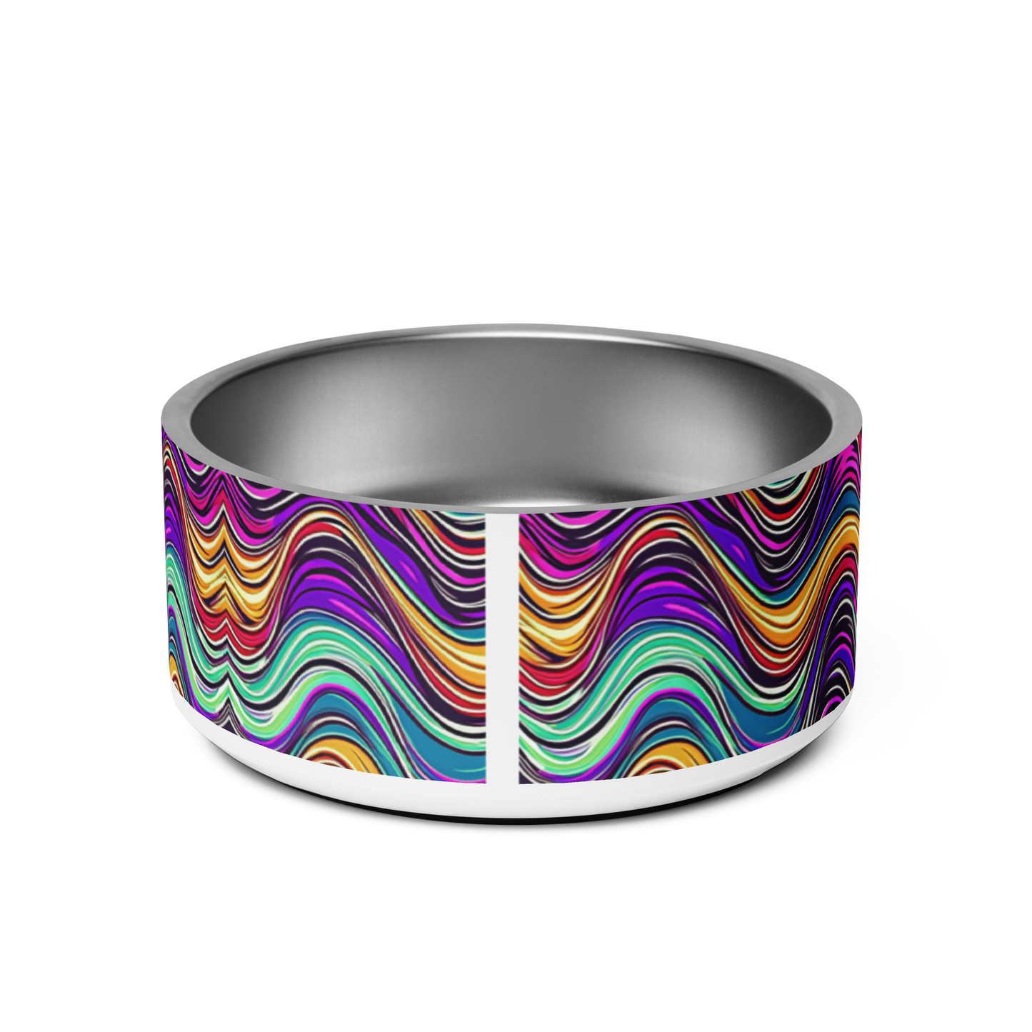 Cosmic Ripple Stainless Steel Pet Bowl