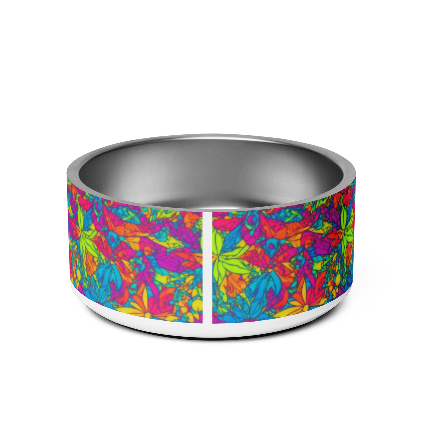 Groovy Geometrics Stainless Steel Pet Bowl