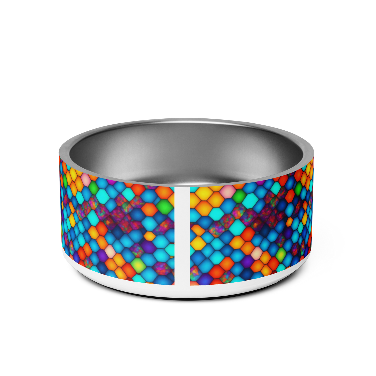 Hexa Spectrum Stainless Steel Pet Bowl