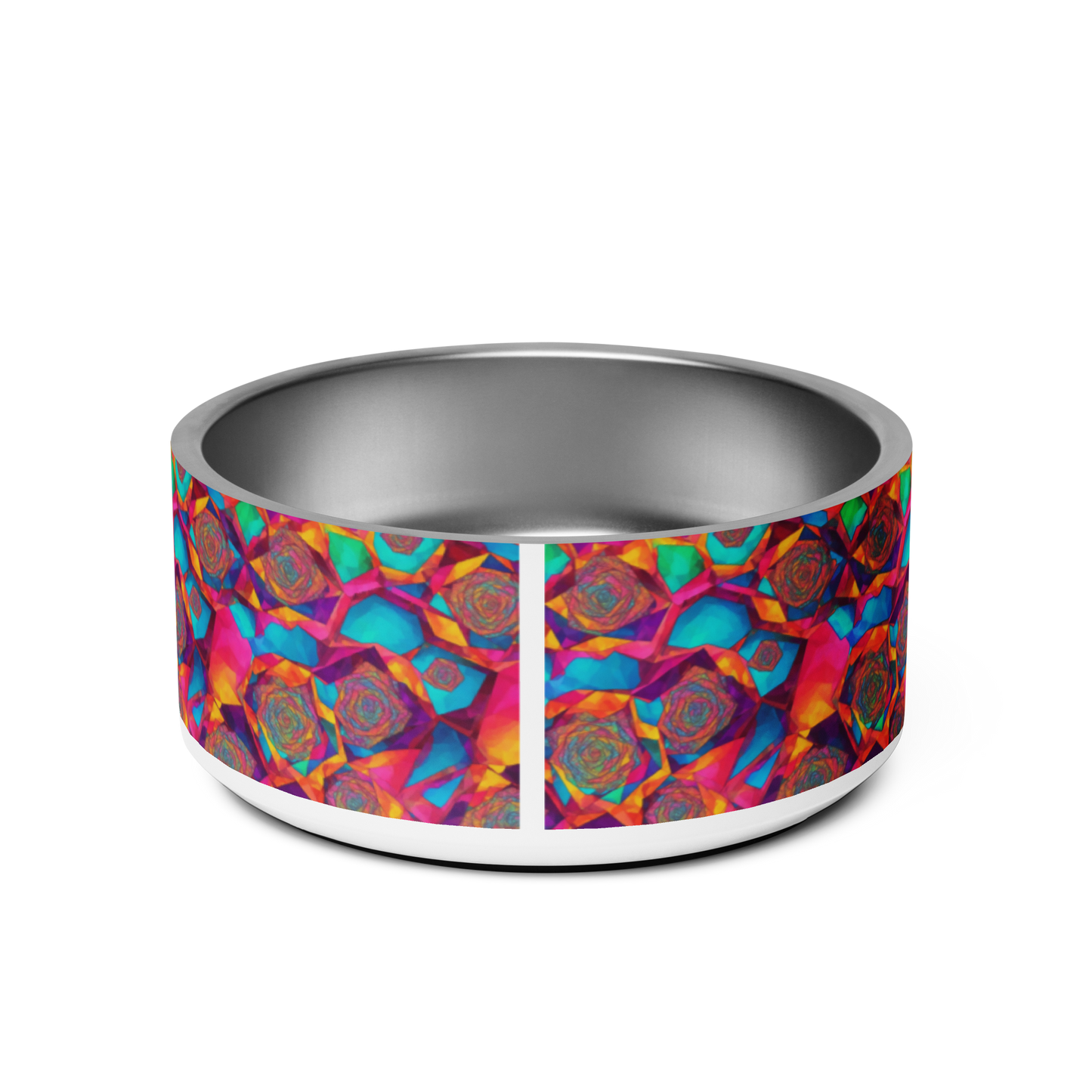 Hypnotic Harmony Stainless Steel Pet Bowl