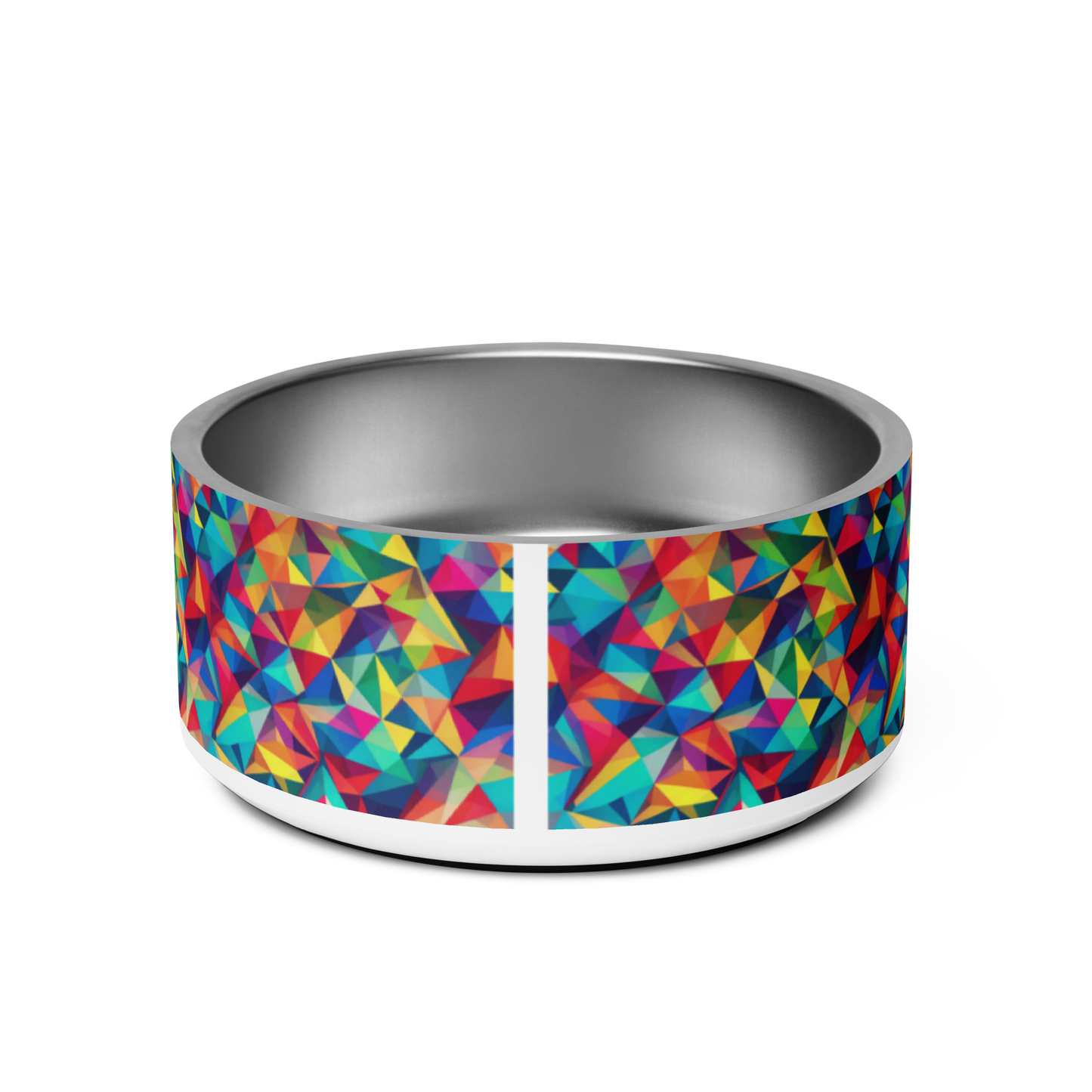 Neon Angles Stainless Steel Pet Bowl