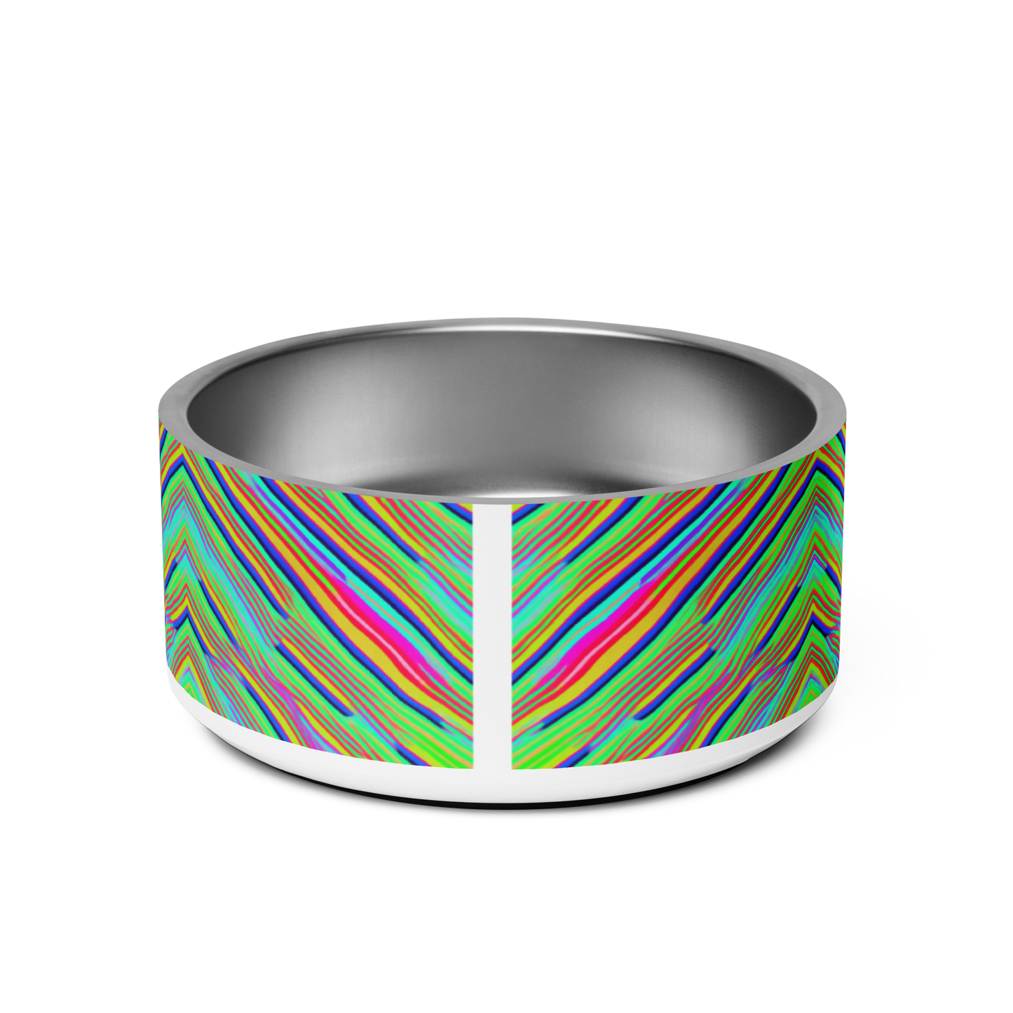 Neon Edges Stainless Steel Pet Bowl