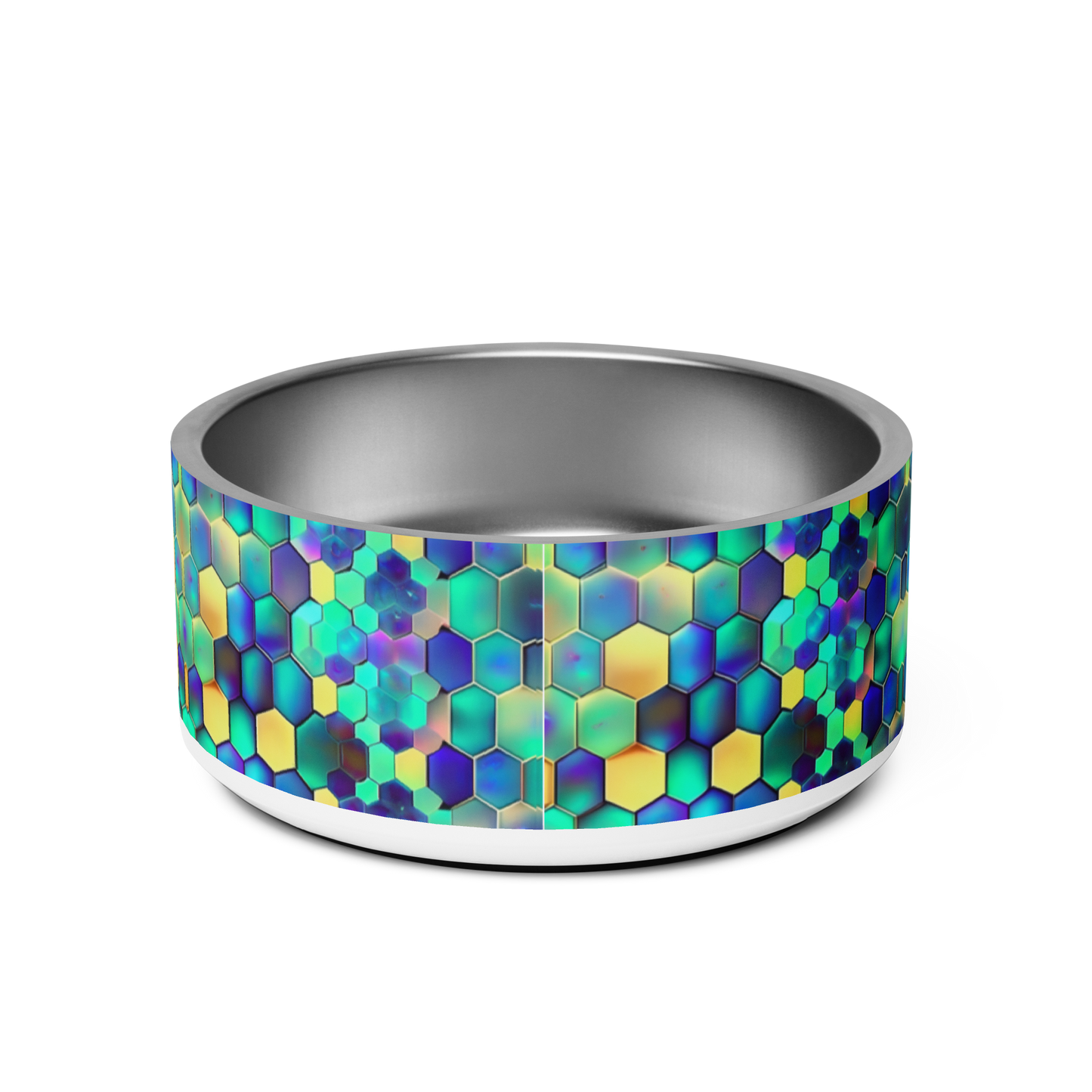 Vibrant Comb Stainless Steel Pet Bowl