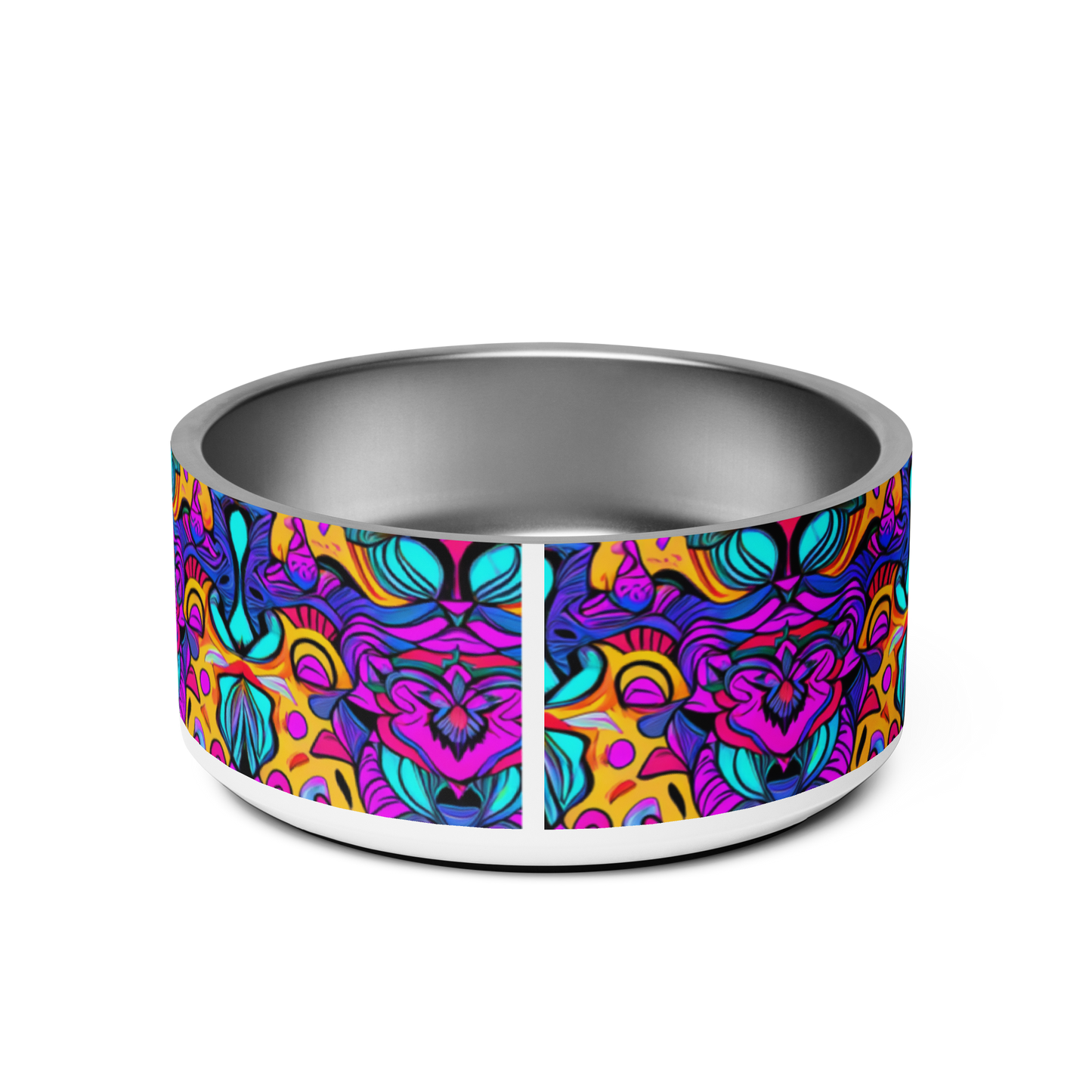 Vibrant Illusions Stainless Steel Pet Bowl