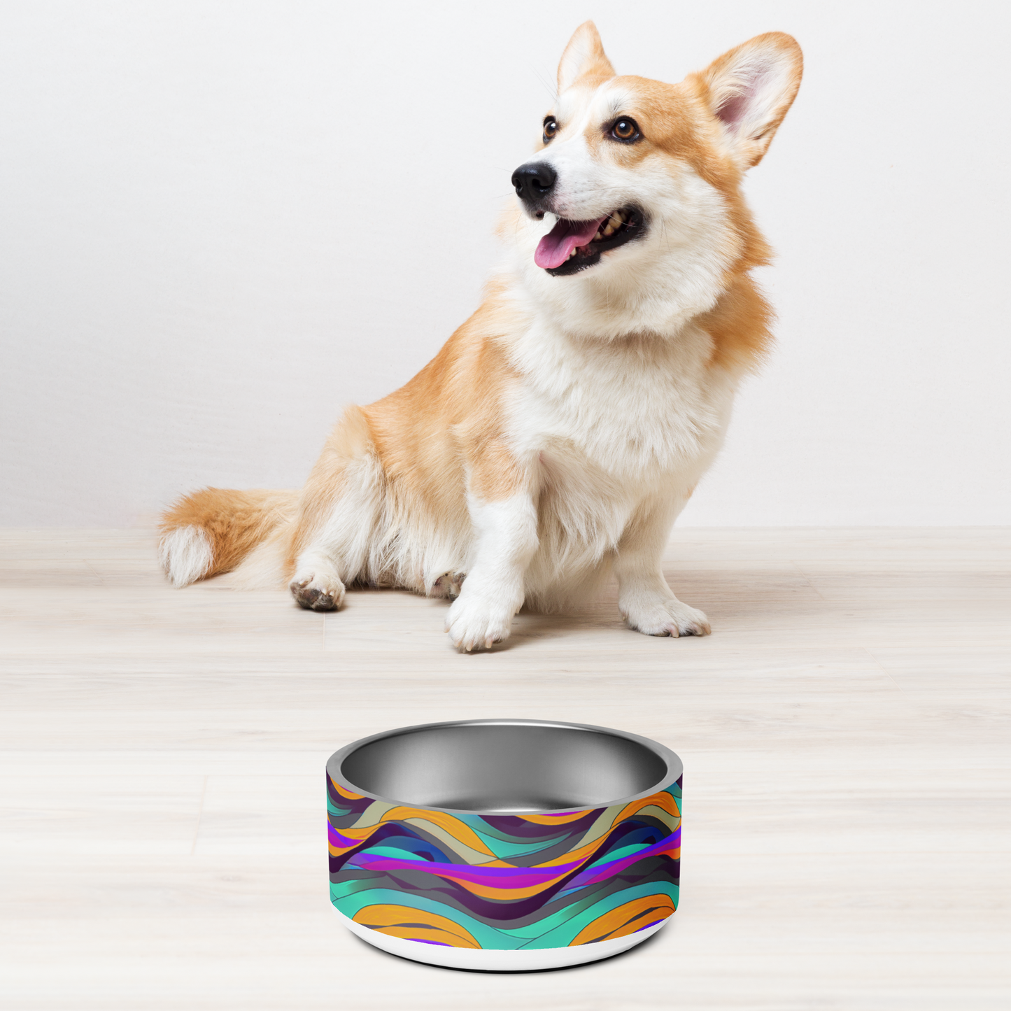 Calm Waves Stainless Steel Pet Bowl