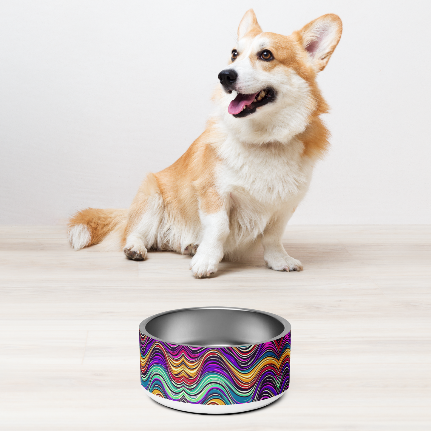 Cosmic Ripple Stainless Steel Pet Bowl