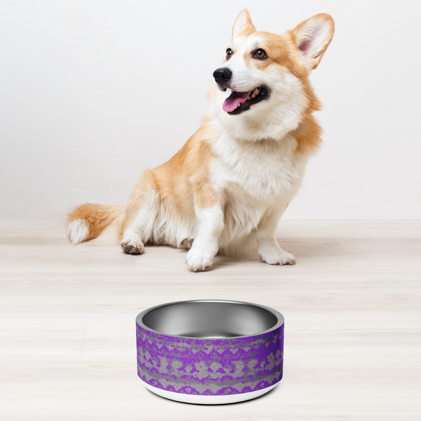 Diamond Dust Stainless Steel Pet Bowl