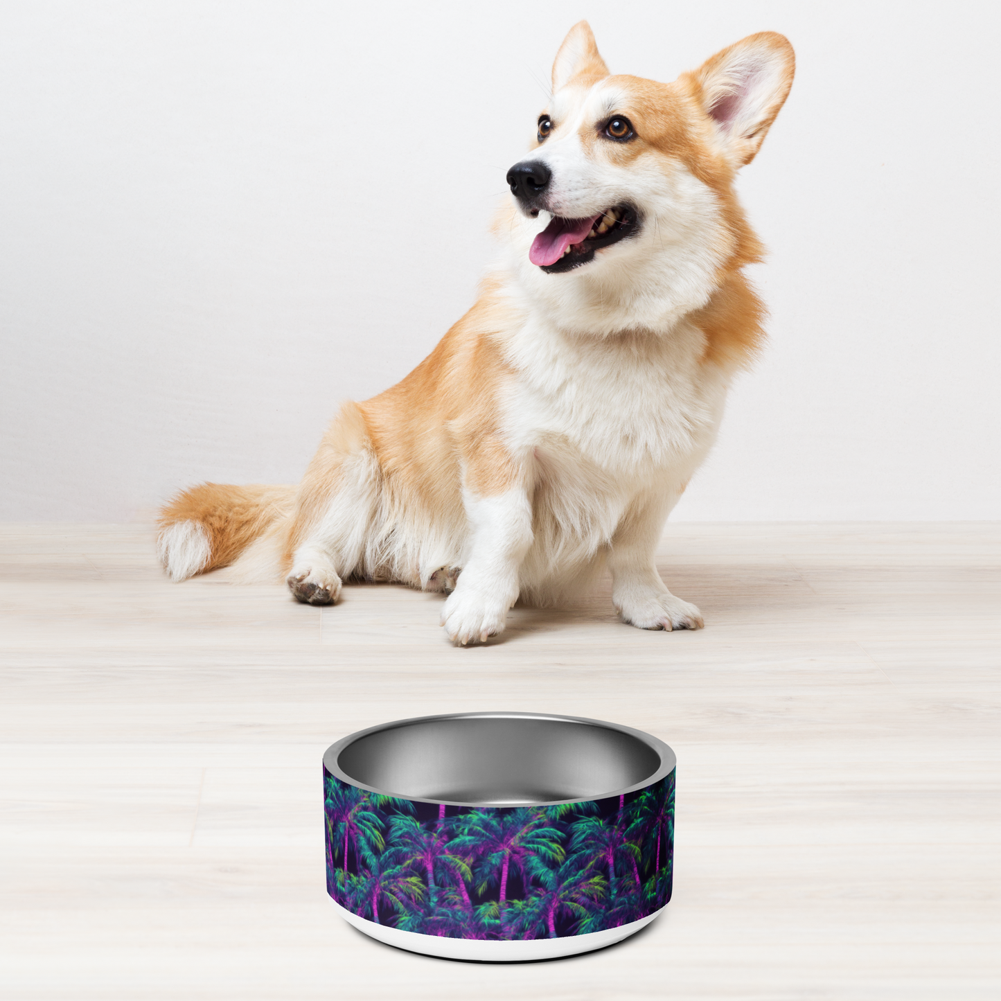 Electric Palms Stainless Steel Pet Bowl