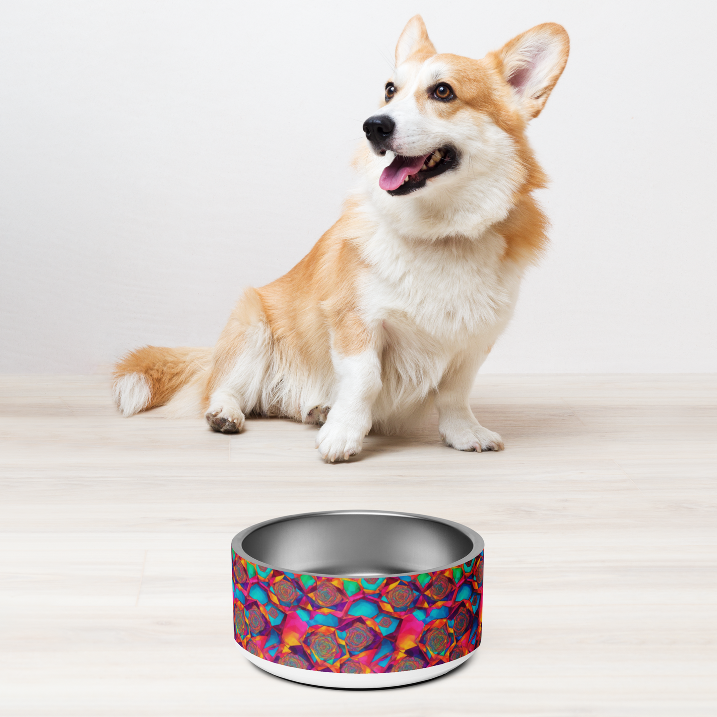 Hypnotic Harmony Stainless Steel Pet Bowl