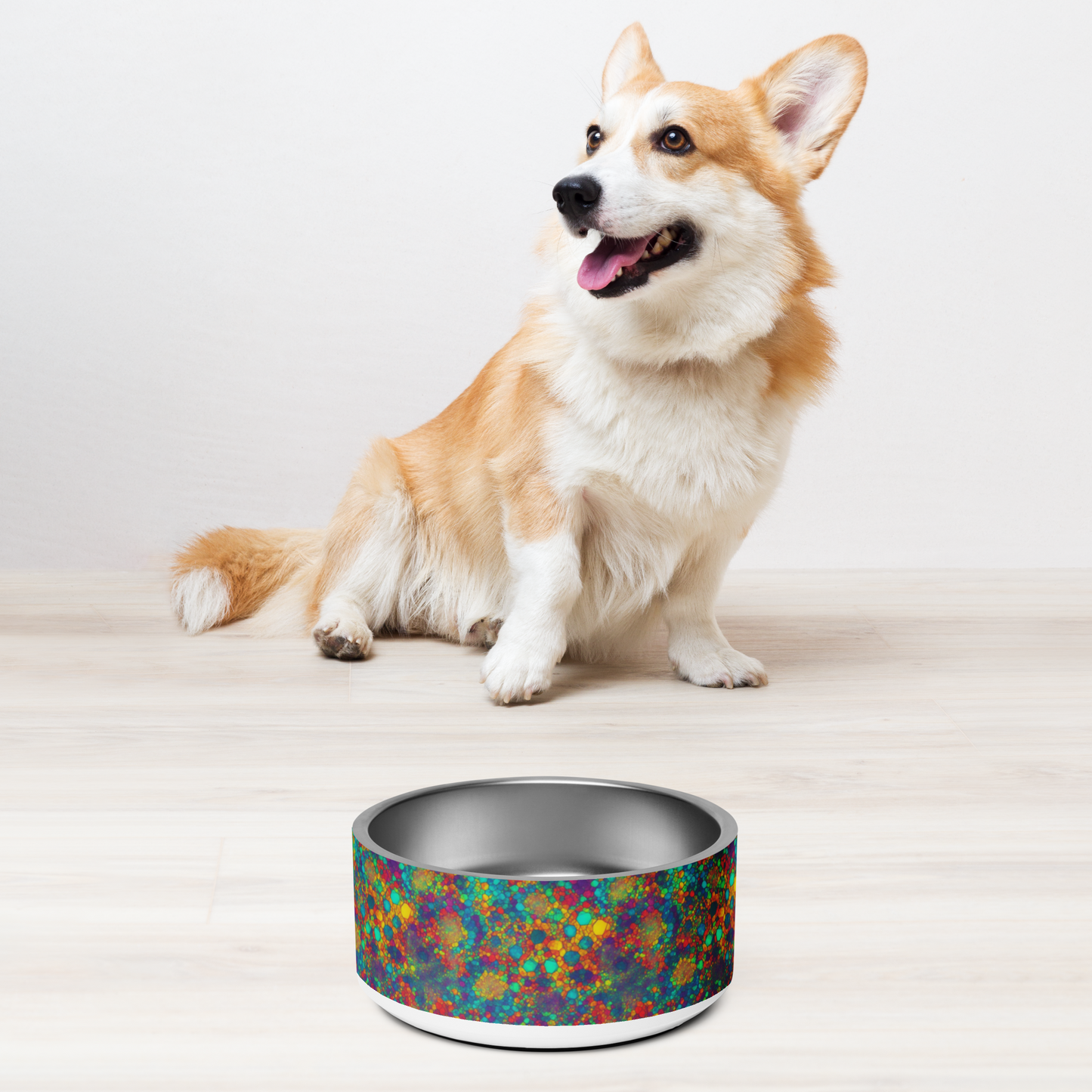 Mosaic Melody Stainless Steel Pet Bowl