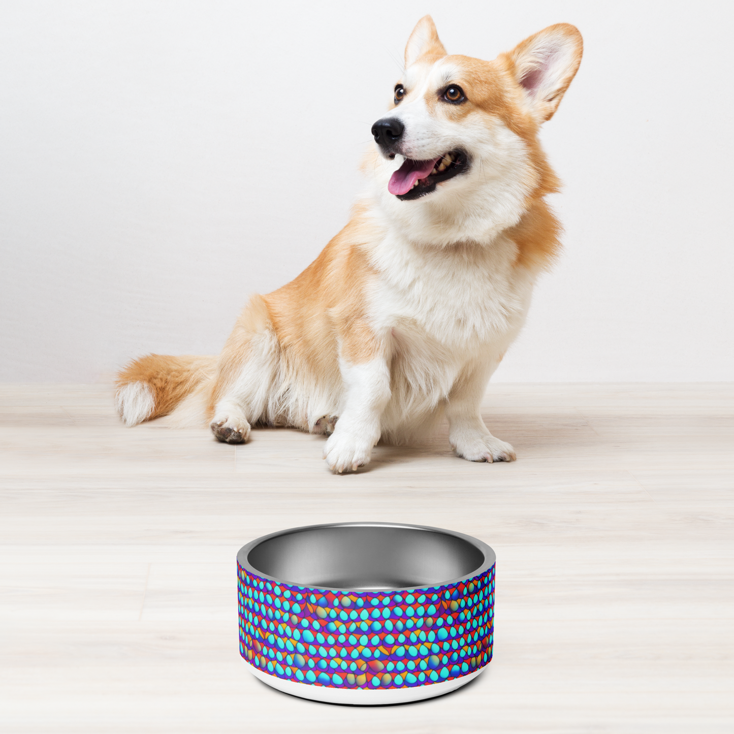 Mystic Mosaic Stainless Steel Pet Bowl