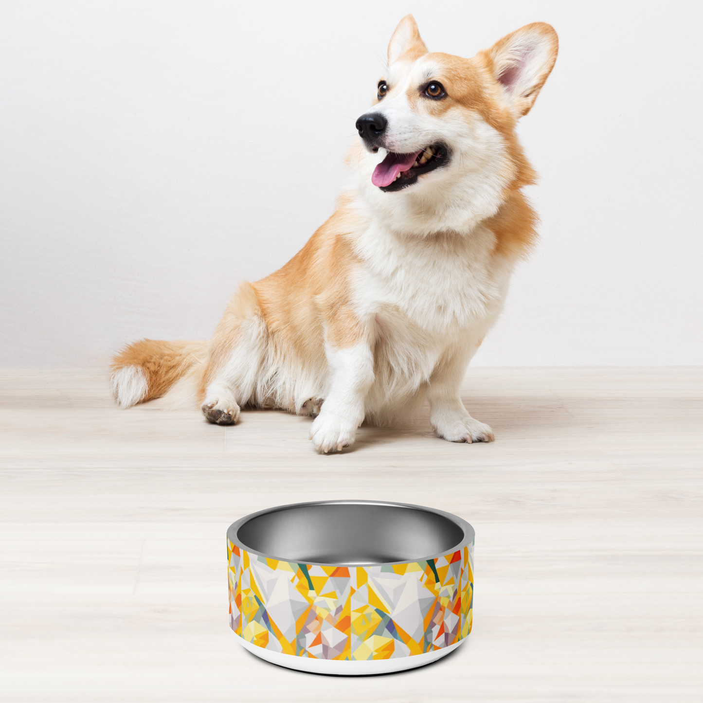 Polygon Prism Stainless Steel Pet Bowl