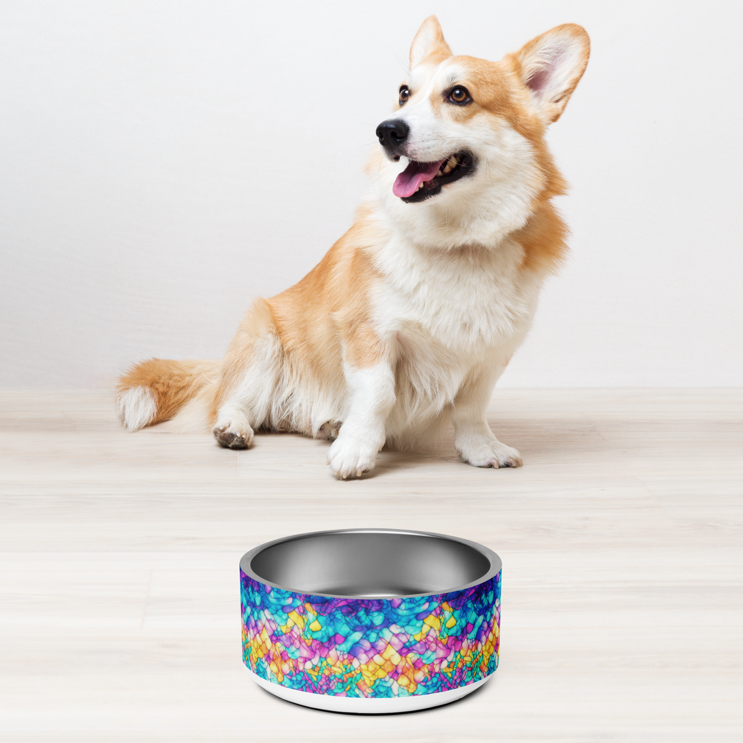 Trippy Tranquility Stainless Steel Pet Bowl