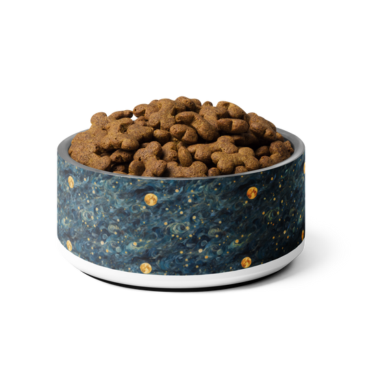Starry Night Inspired Sky Pattern Pet bowl