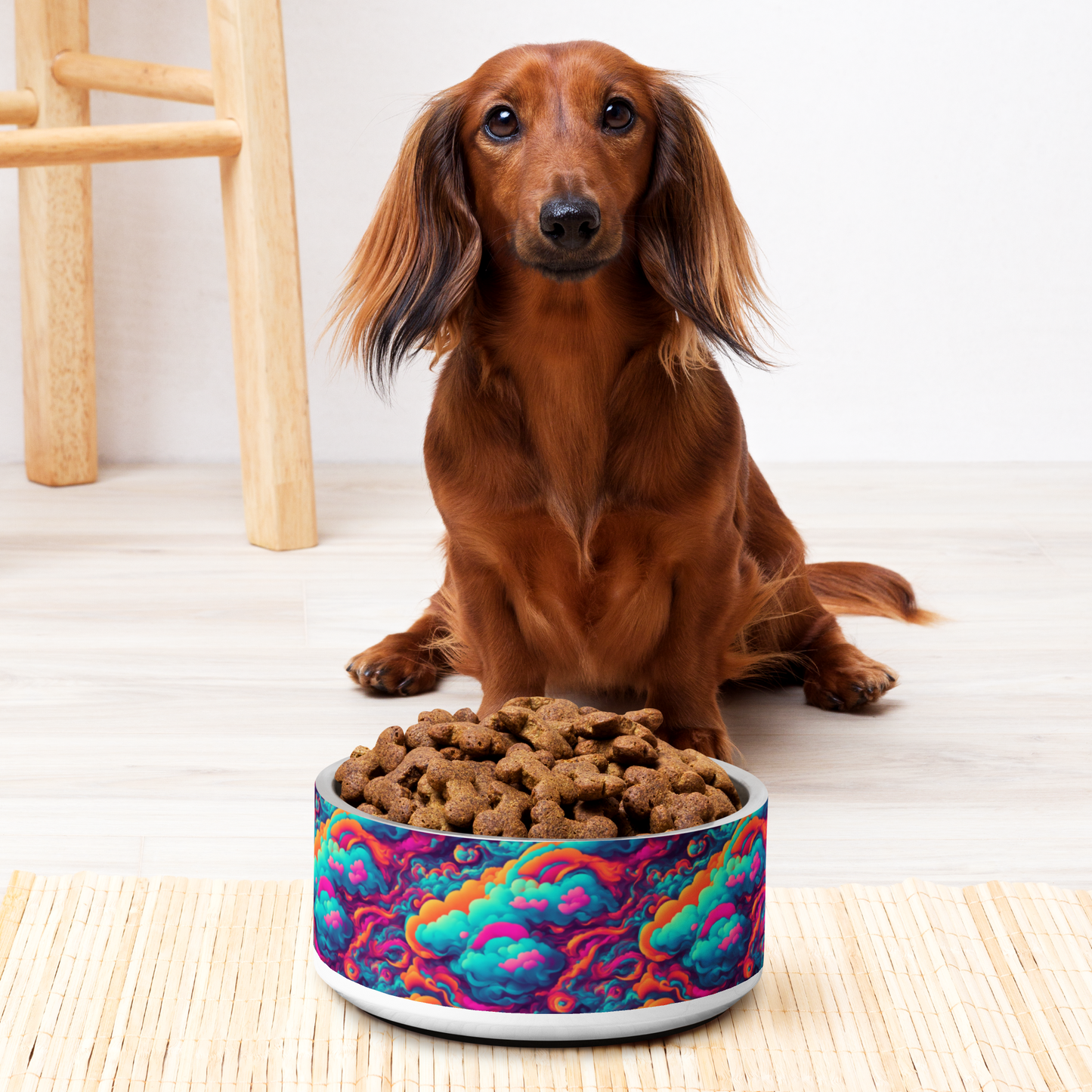 Abstract Alchemy Stainless Steel Pet Bowl