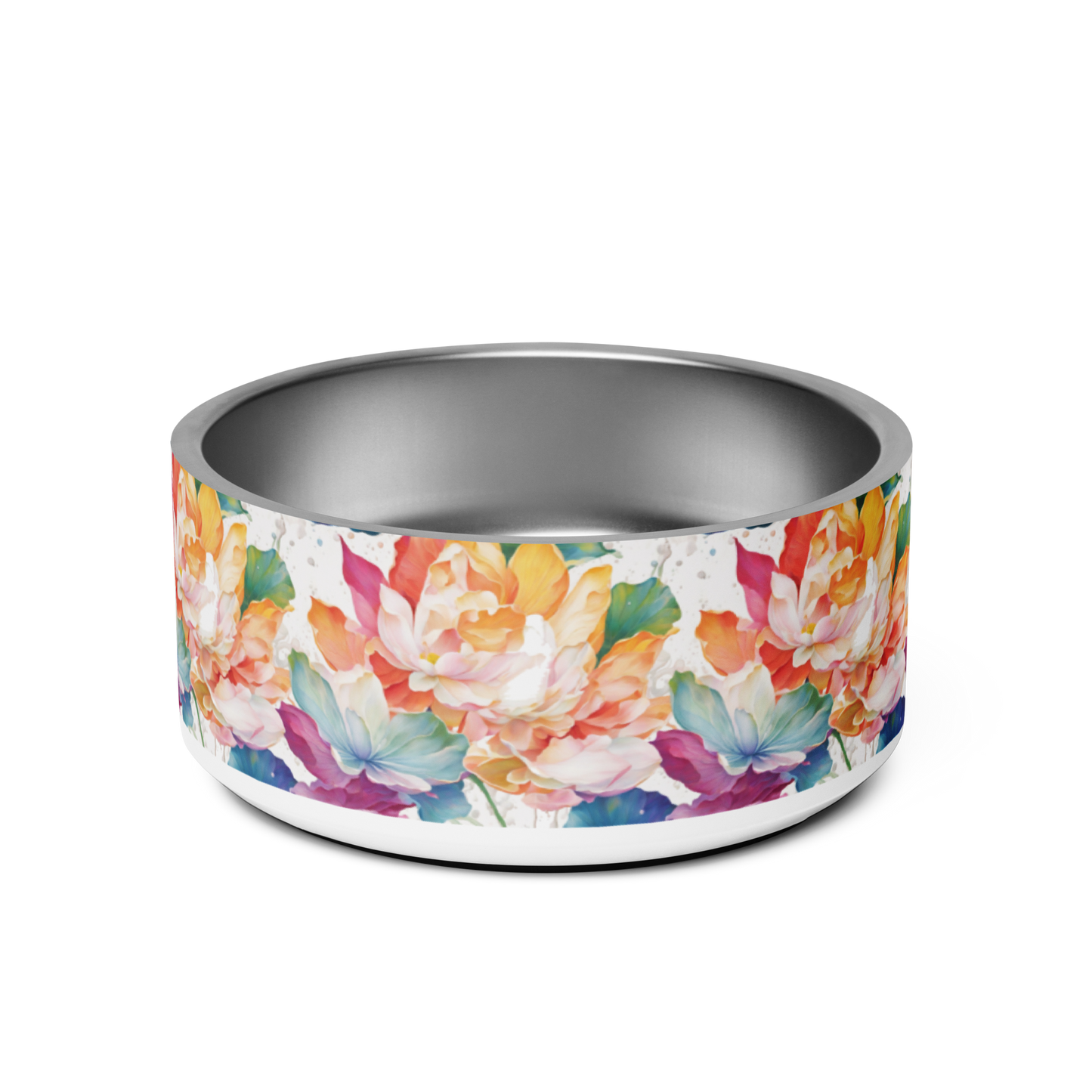 Botanical Bliss Stainless Steel Pet Bowl