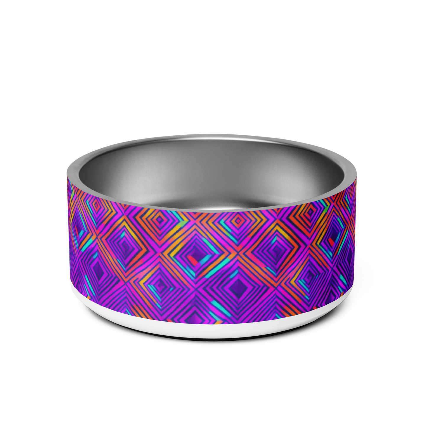 Color Gems Stainless Steel Pet Bowl