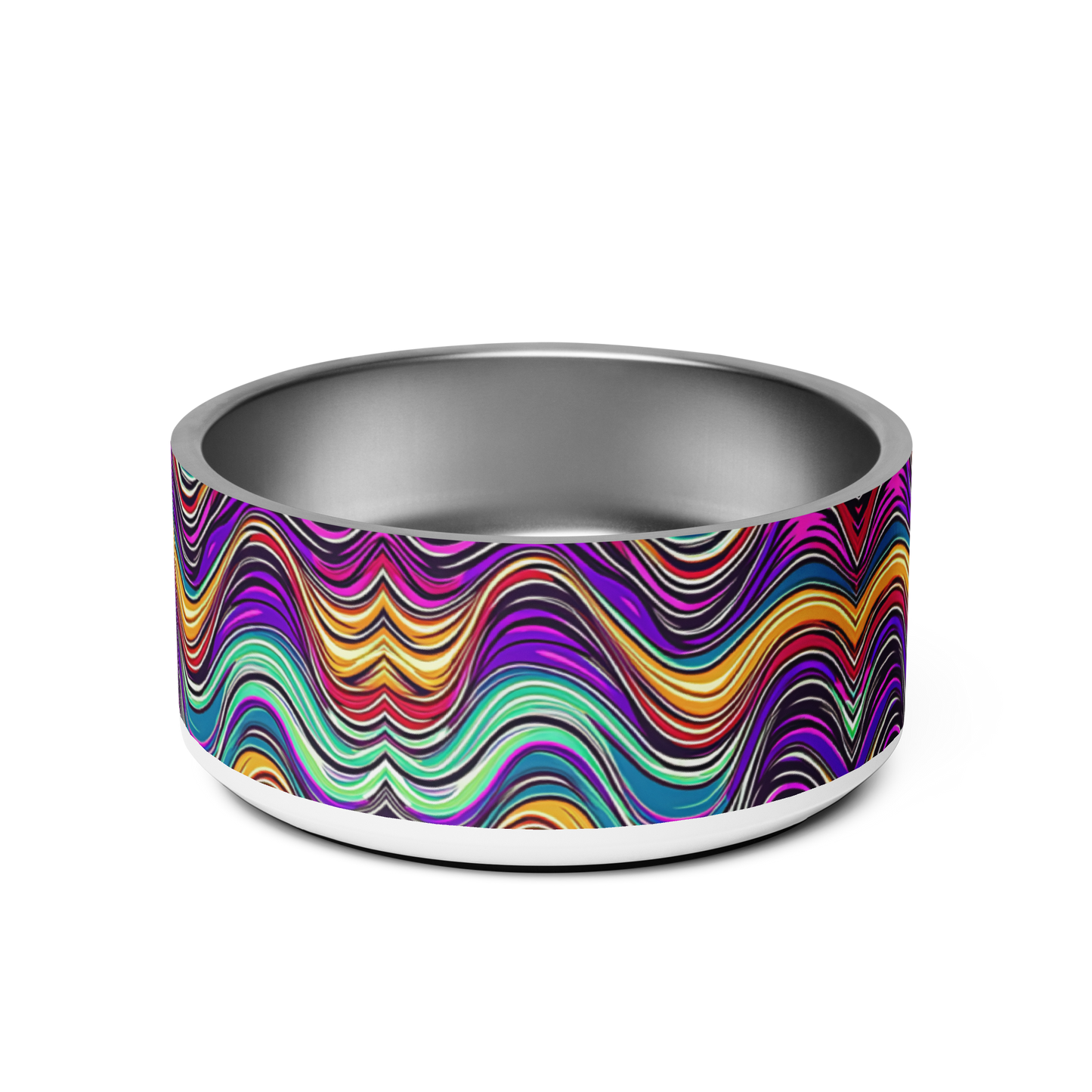 Cosmic Ripple Stainless Steel Pet Bowl