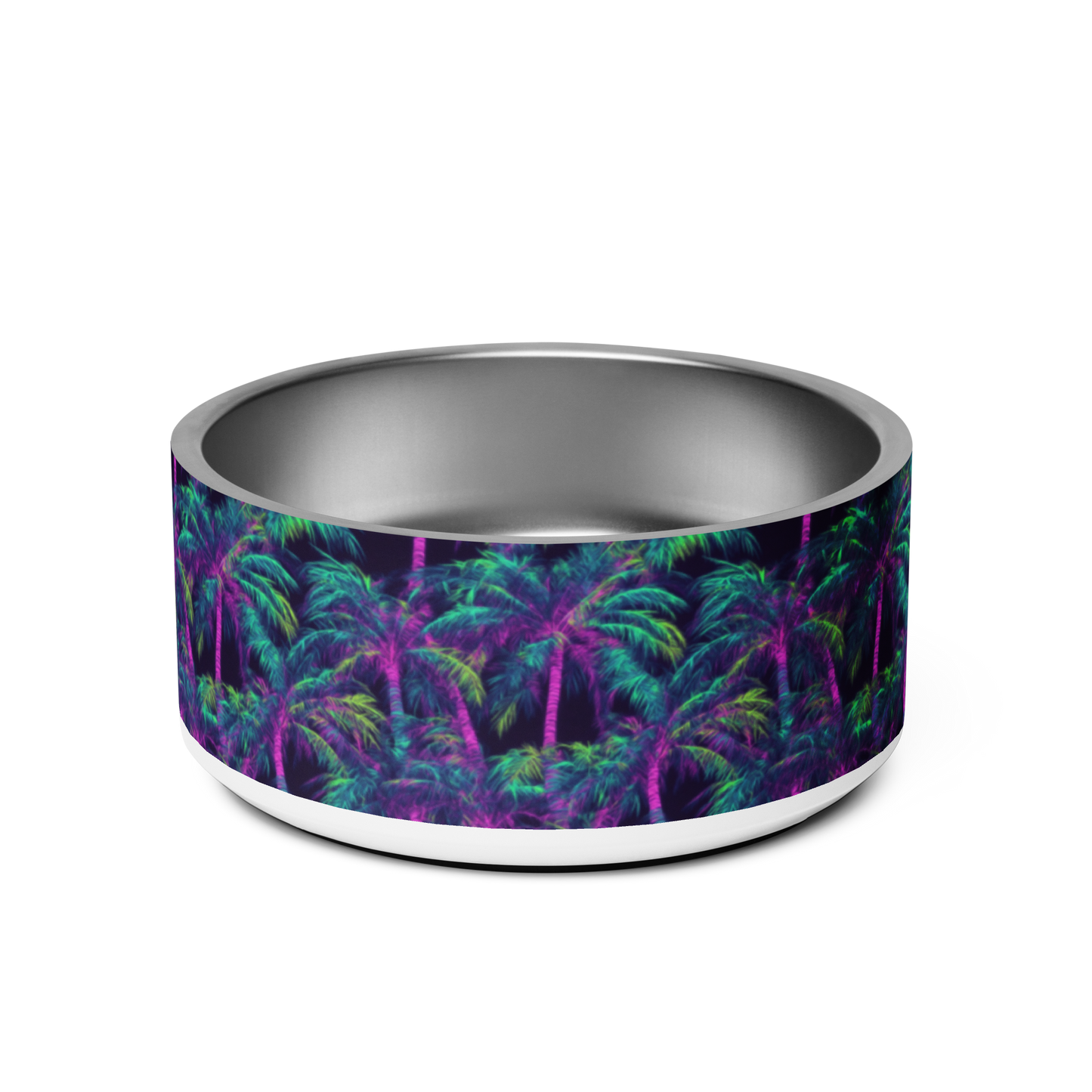 Electric Palms Stainless Steel Pet Bowl