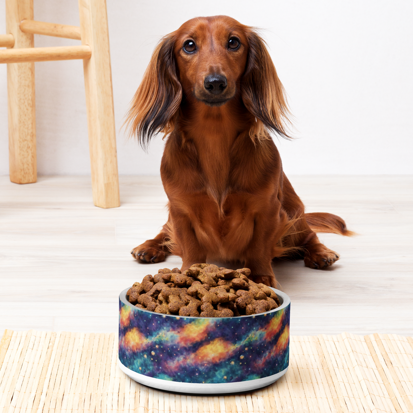 Galaxy Glamour Stainless Steel Pet Bowl