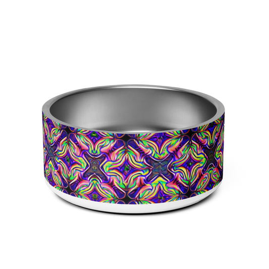 Glow Geo Stainless Steel Pet Bowl