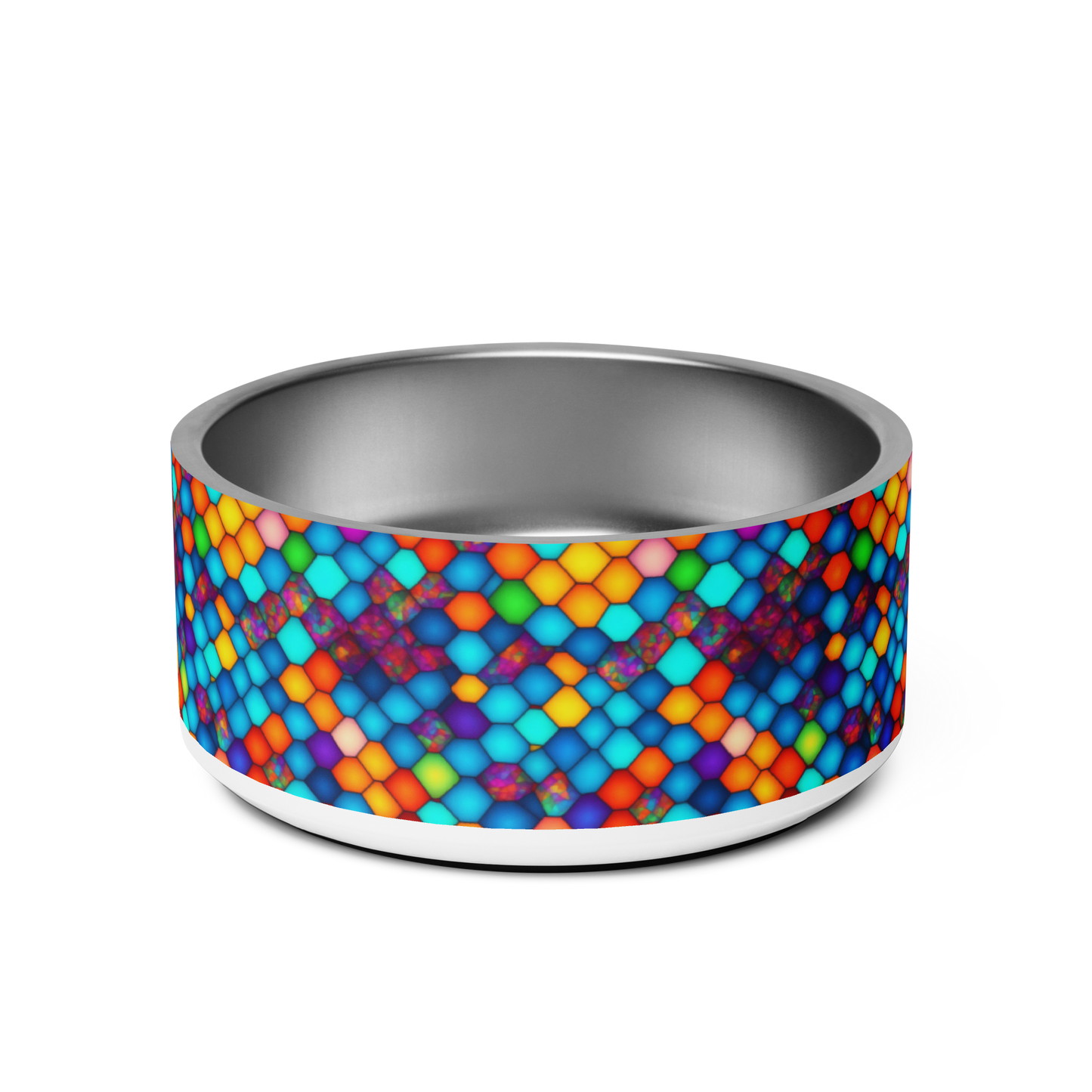 Hexa Spectrum Stainless Steel Pet Bowl