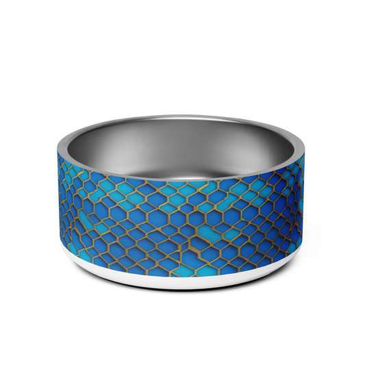 Hexagonal Harmony Stainless Steel Pet Bowl