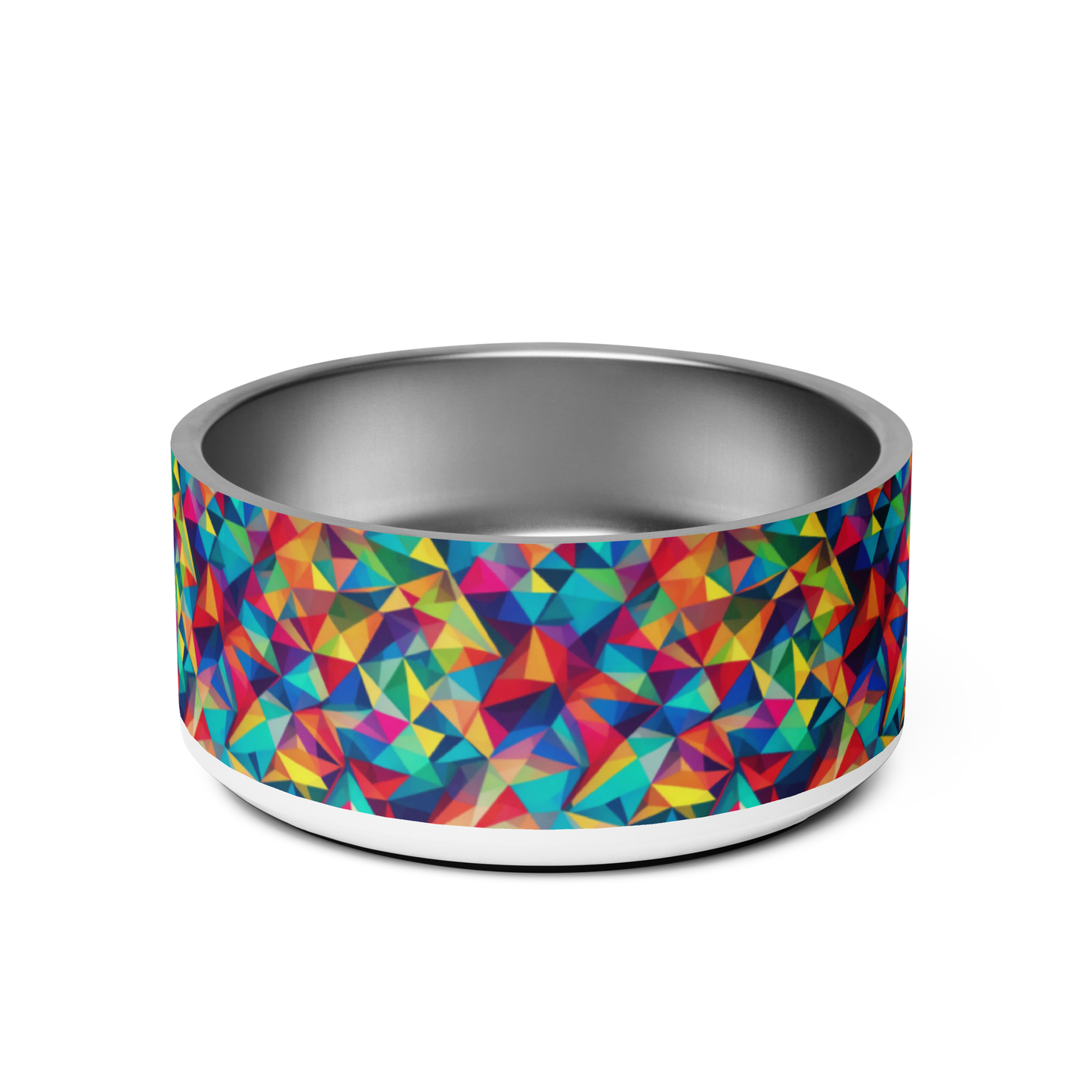 Neon Angles Stainless Steel Pet Bowl