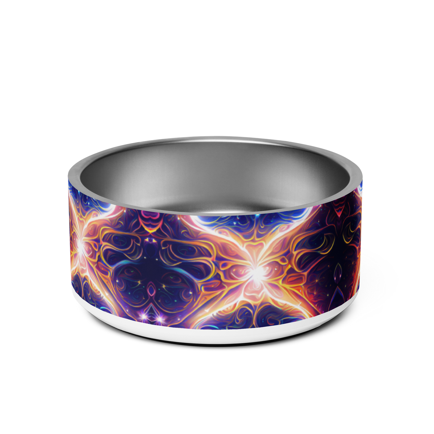 Neon Dreamscape Stainless Steel Pet Bowl