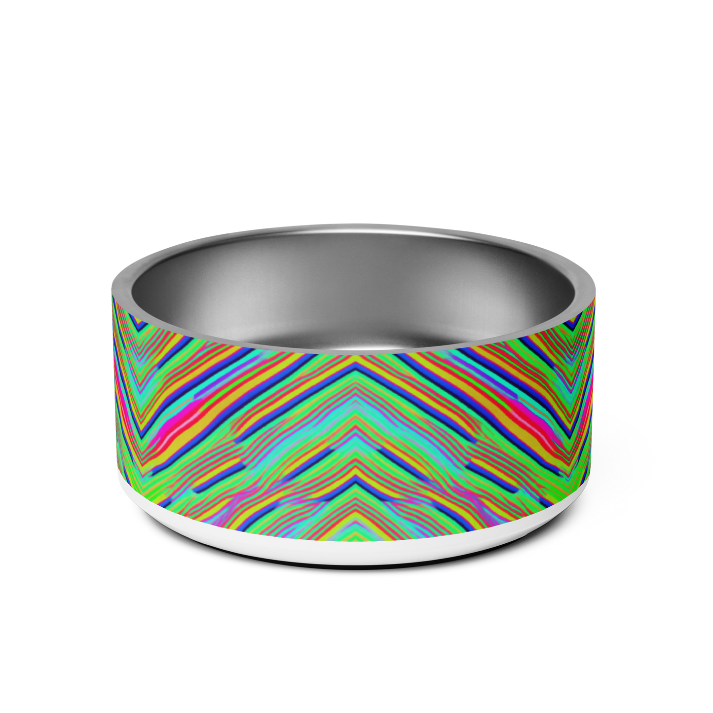 Neon Edges Stainless Steel Pet Bowl