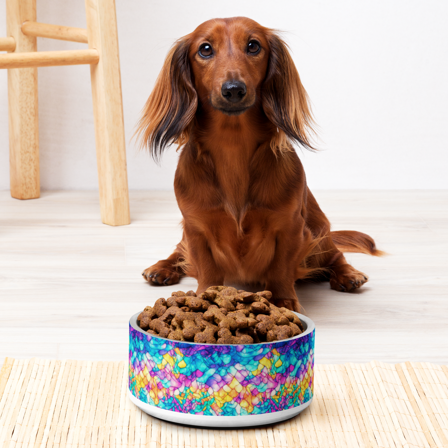 Trippy Tranquility Stainless Steel Pet Bowl