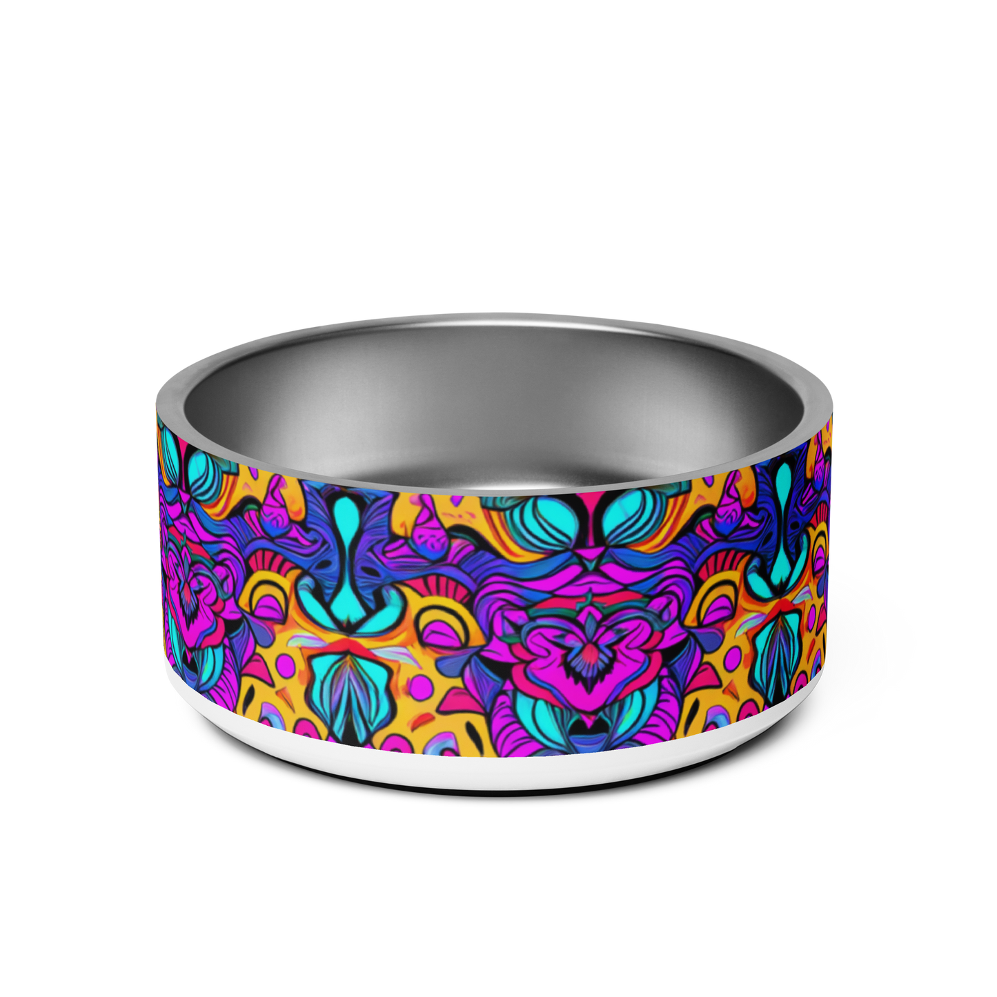 Vibrant Illusions Stainless Steel Pet Bowl