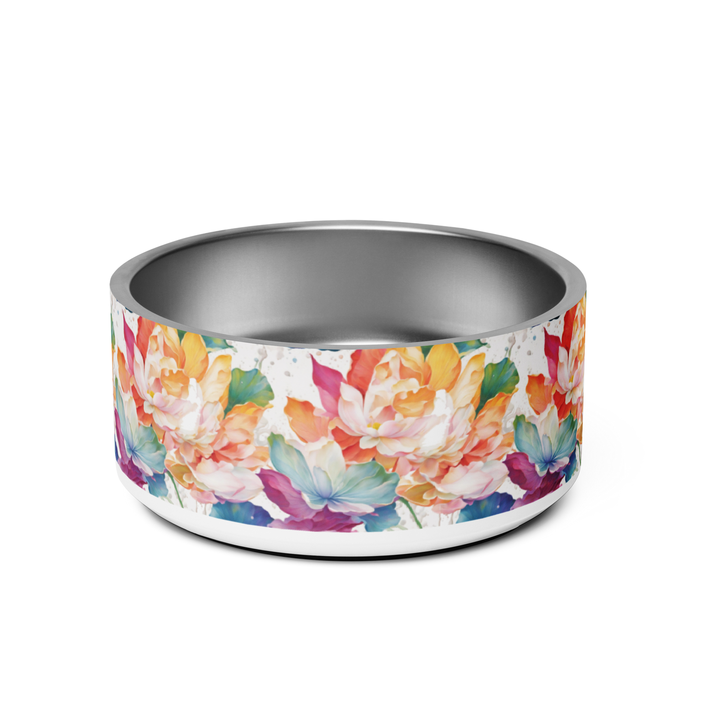 Botanical Bliss Stainless Steel Pet Bowl