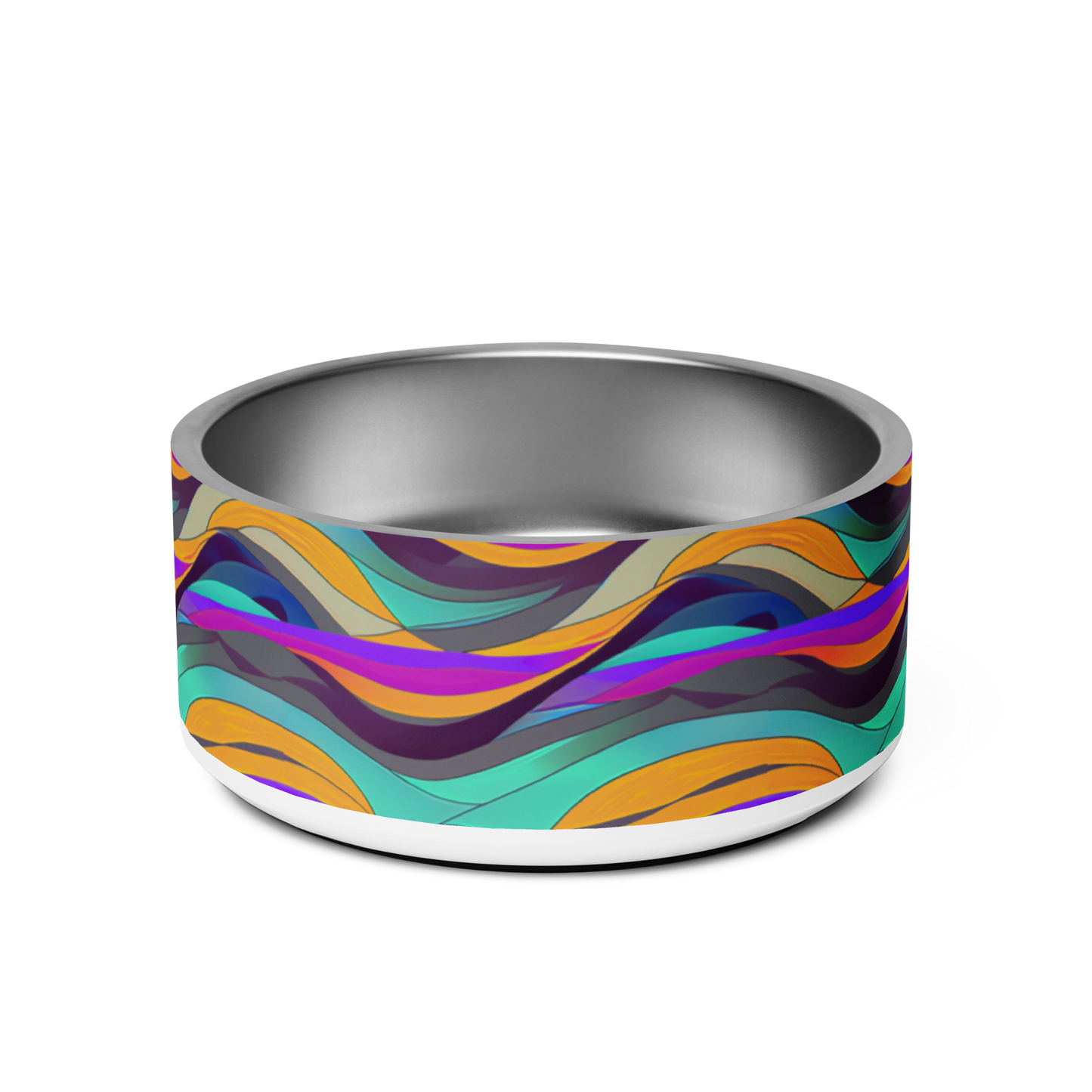 Calm Waves Stainless Steel Pet Bowl